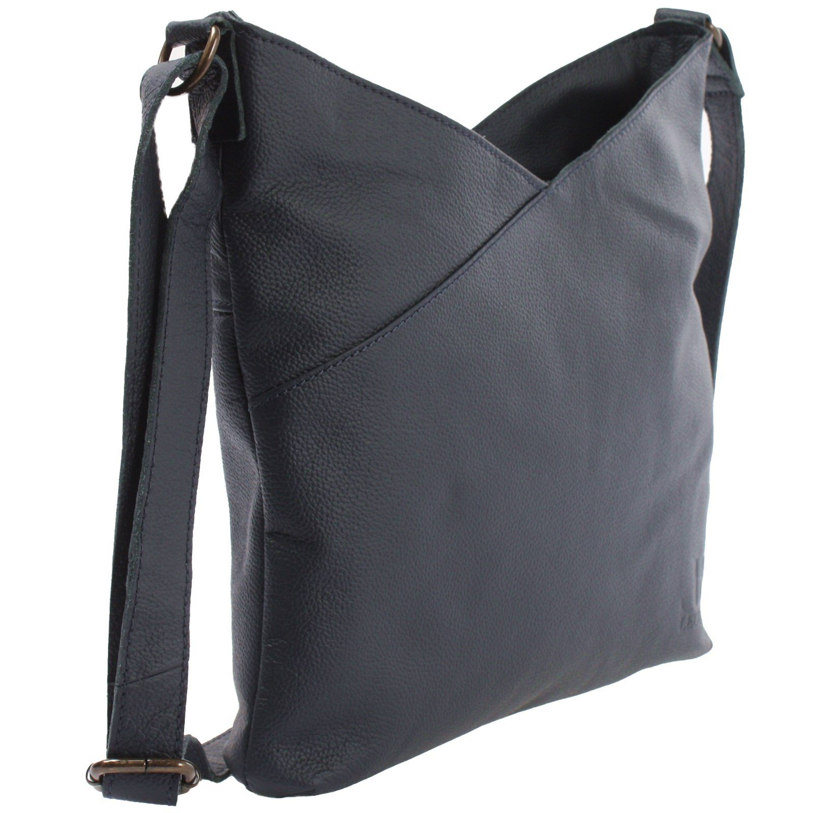 LECONI Umhängetasche Handtasche Ledertasche Damen Schultertasche Shopper Leder LE0065, Echtleder – 32×29 cm außen, 24 cm Mitte × 3 cm – verstellbarer Riemen