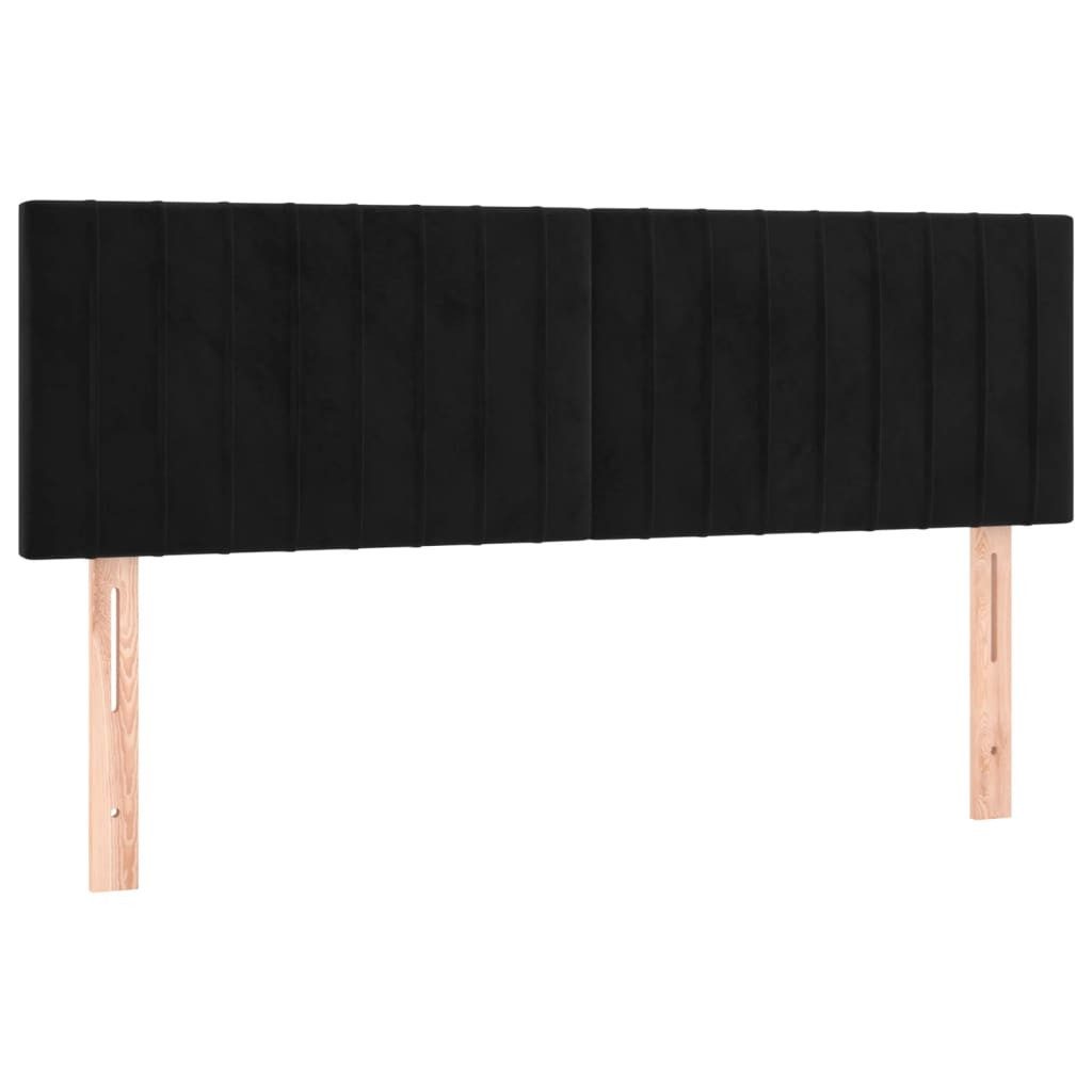 vidaXL Bett Kopfteile Schwarz 144x5x78/88 cm Samt (1-tlg)
