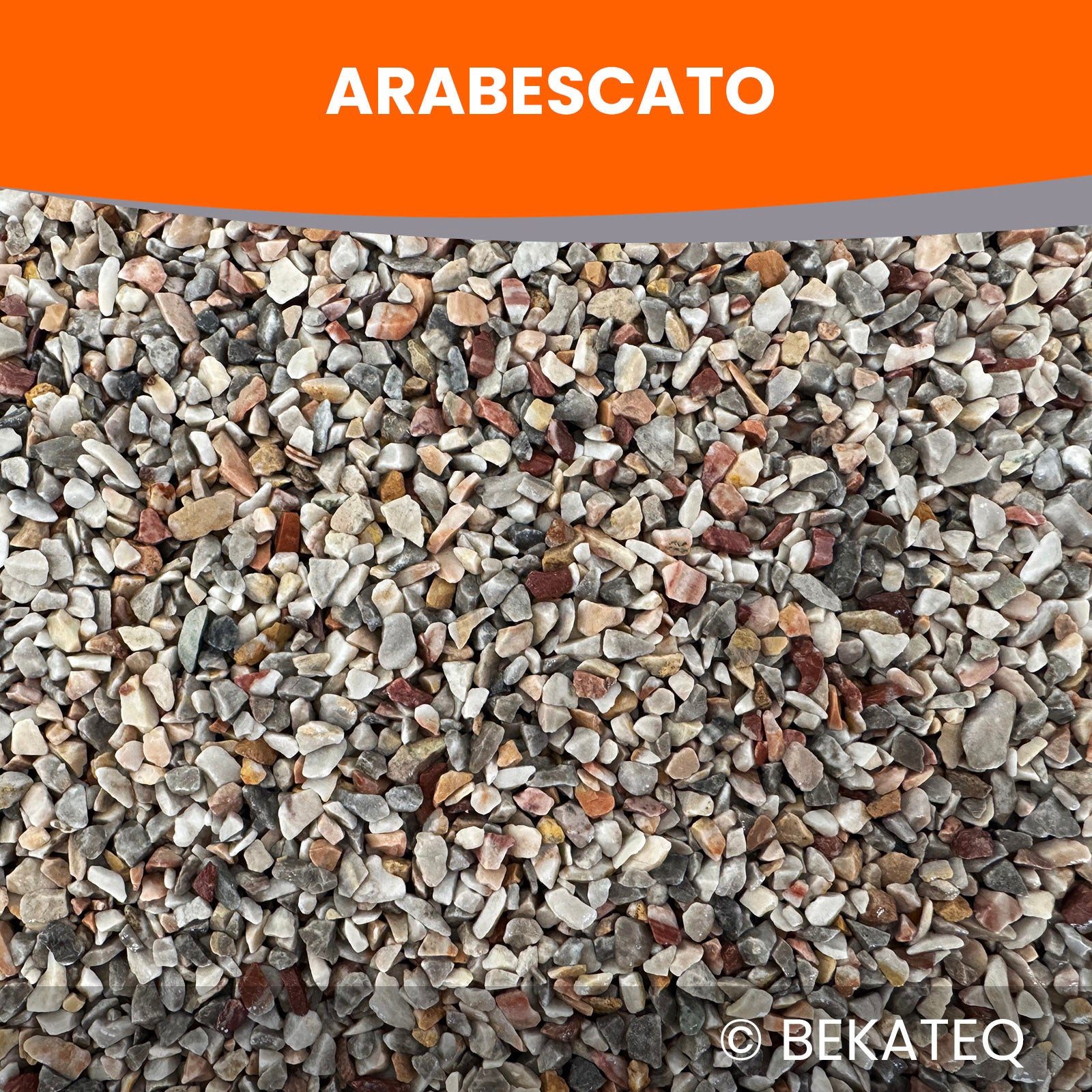 BEKATEQ Kieselsteine BK-605PU Steinteppich Set außen, (Set, 1K PU Kleber + 25kg Marmorkieselsteine - bis 2,5qm), Steinteppich Set aussen, wetterfest, UV-fest, frostfest, wasserfest