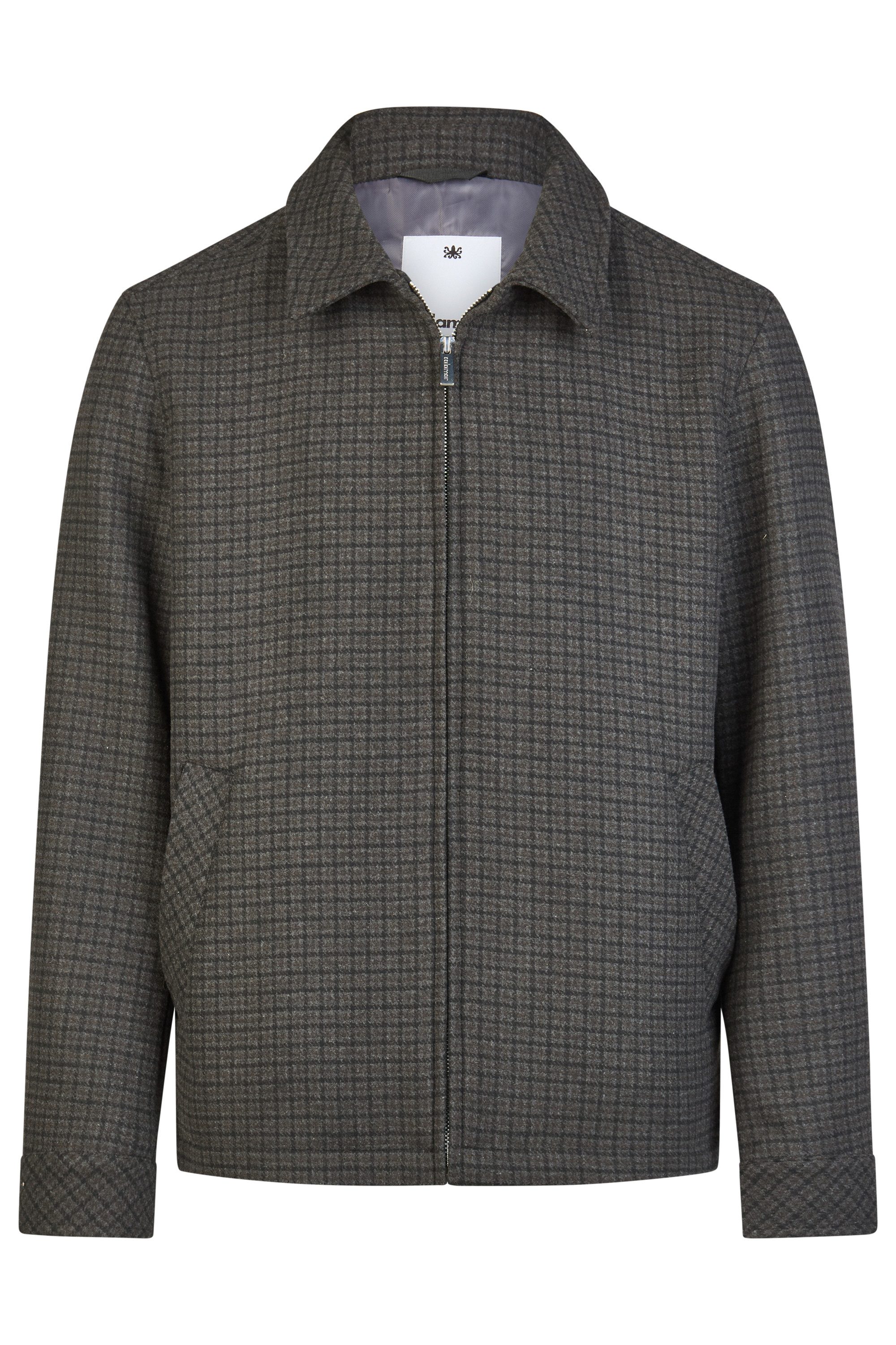Calamar Blouson Gefütterter Woll-Mix Blouson mit Hemdkragen