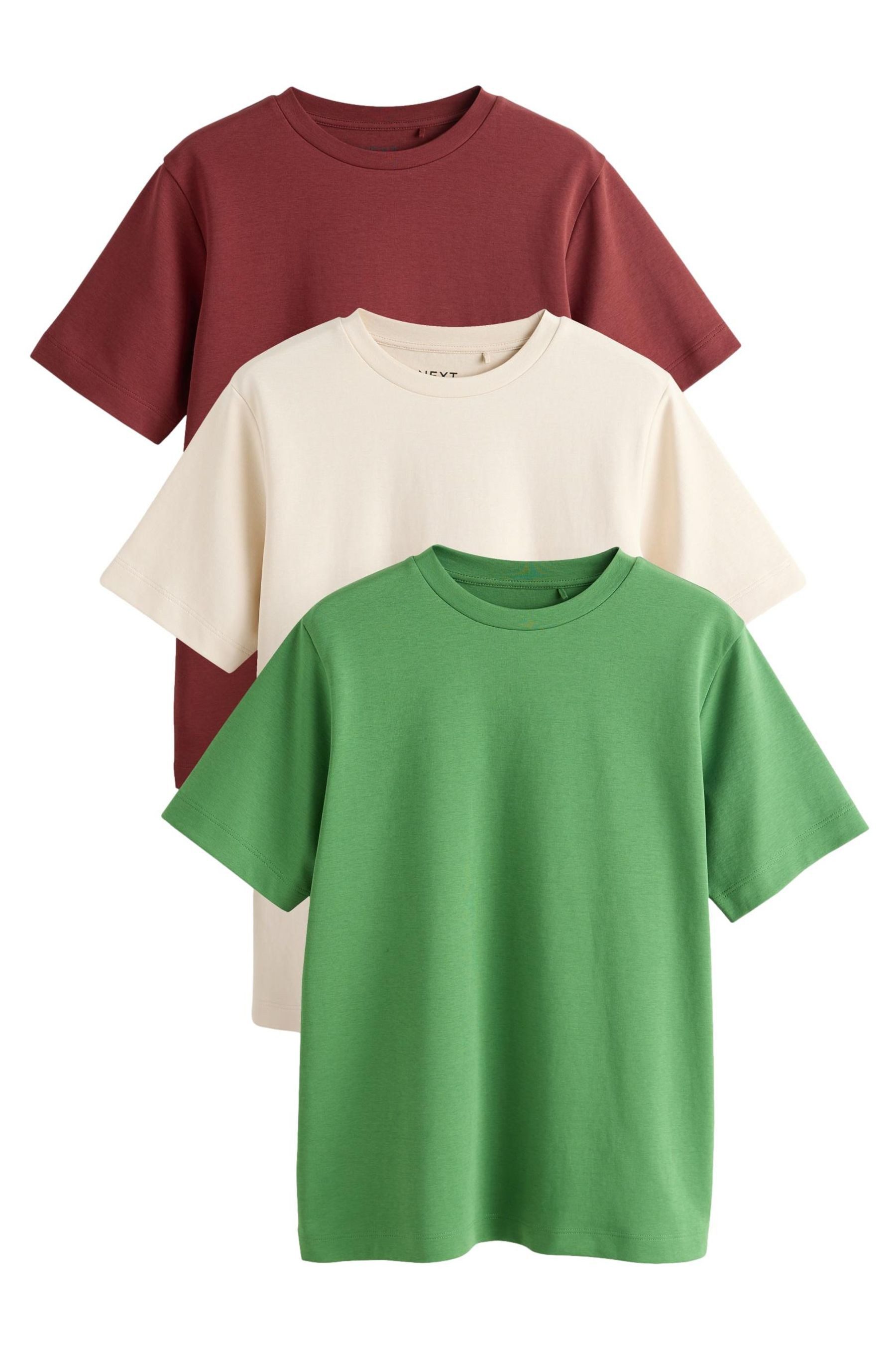 T-Shirt Schwere Basic-T-Shirts, 3er-Pack