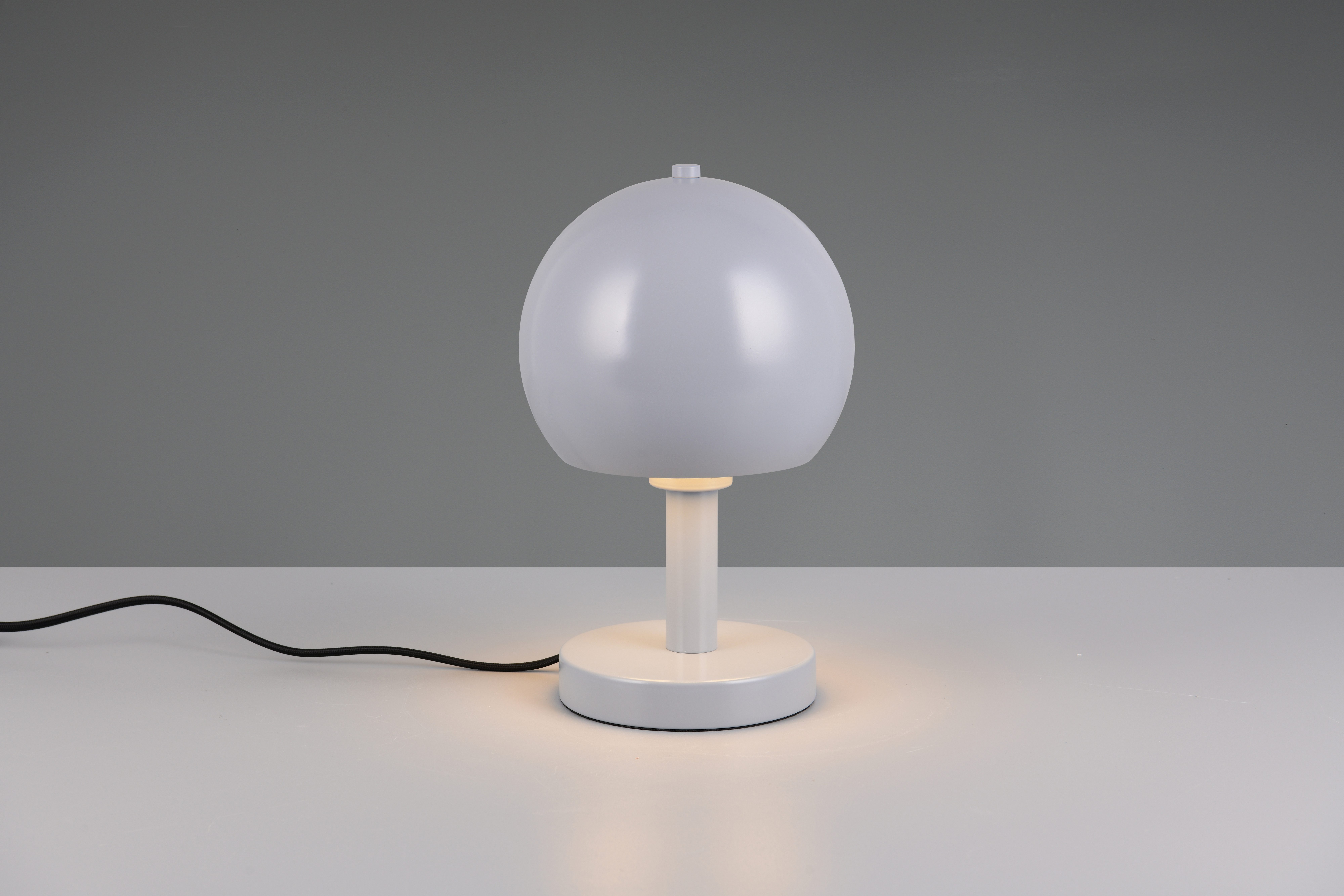 my home Schreibtischlampe Christelle, Deko Tischleuchte mit Metallschirm Ø 18cm Höhe 29cm, Ein-/Ausschalter, Leuchtmittel wechselbar, warmweiß - kaltweiß, exkl 1x E27 max 10W, indirektes Licht, Lichtaustritt nur nach unten