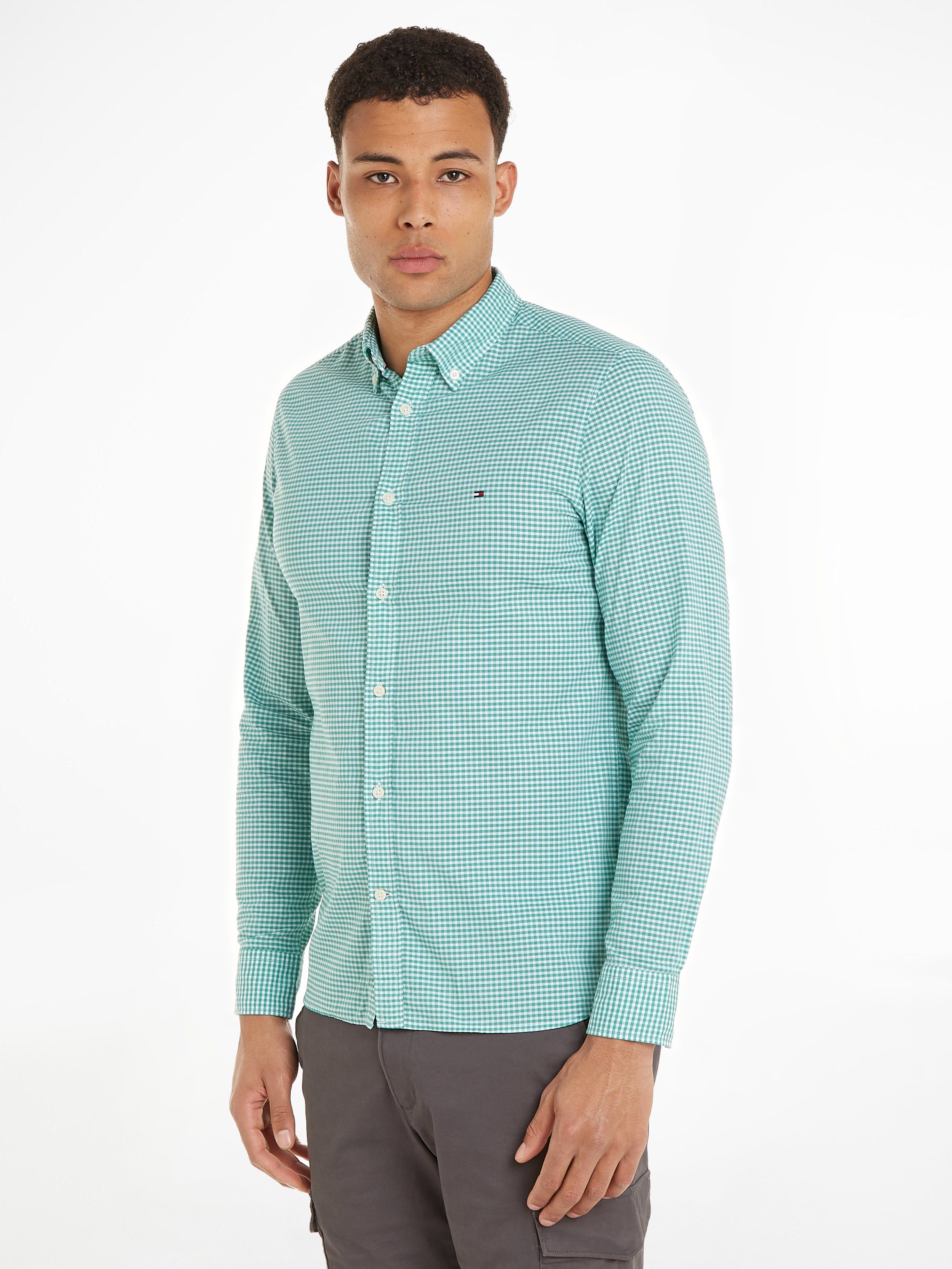 Tommy Hilfiger Karohemd FLEX TEXTURED GINGHAM günstig online kaufen
