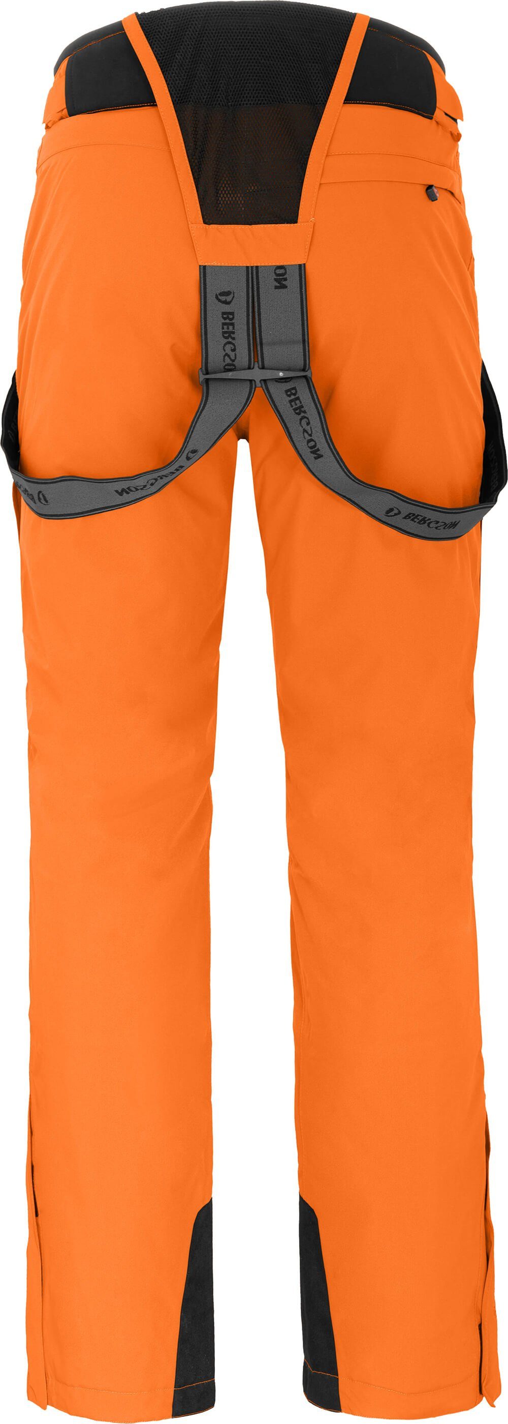 Skihose, unwattiert, orange Normalgrößen, Herren light 20000mm Bergson Wassersäule, FLEX Skihose