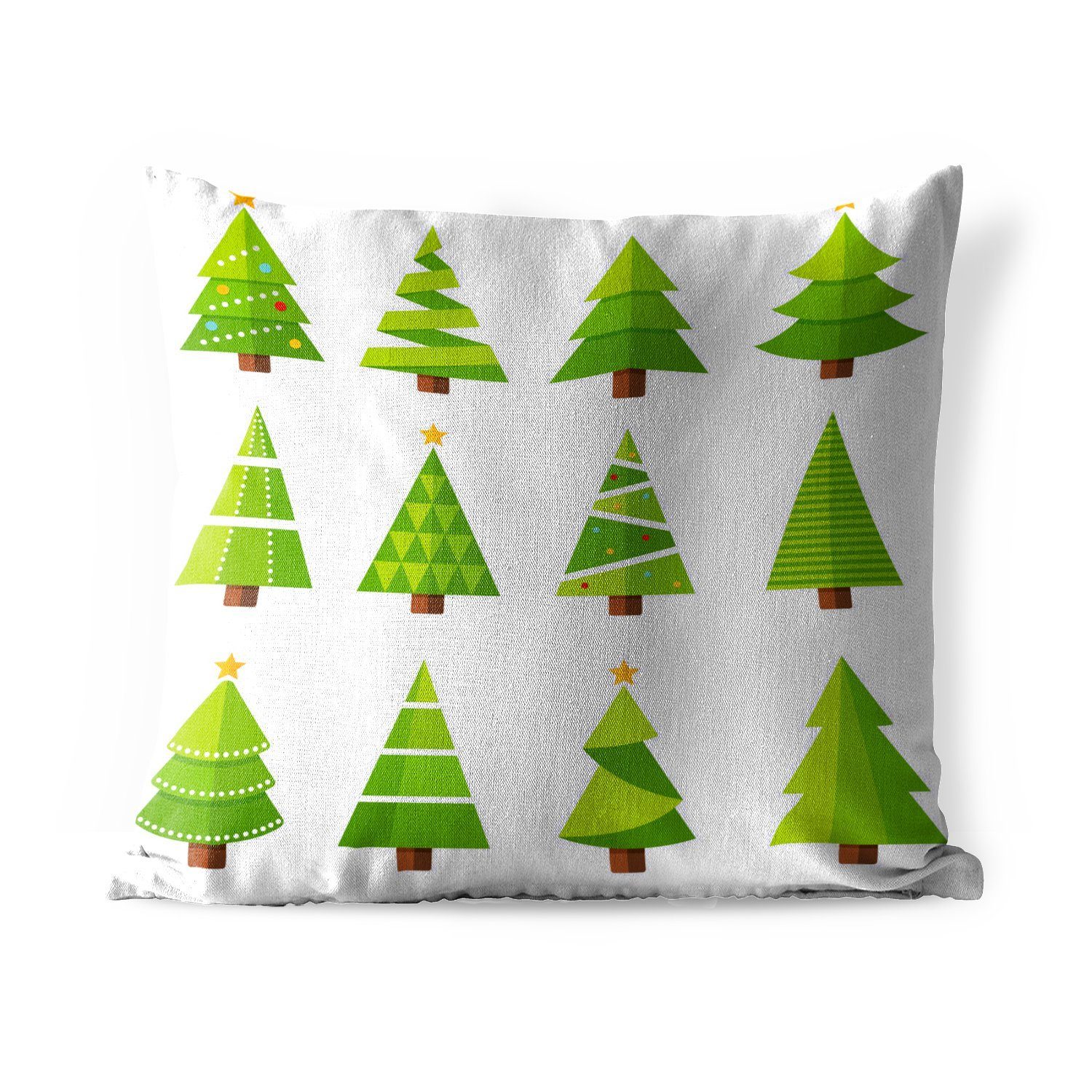 MuchoWow Dekokissen Muster - Weihnachtsbaum, Kissenbezüge, Kissenhülle, Dekokissen, Dekokissenbezug, Outdoor