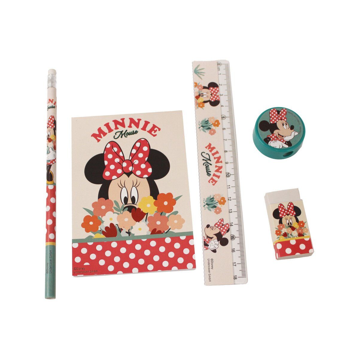 Disney Kreativset Minnie Maus Schreibset 5-teilig Floral Schule Disney Mädchen