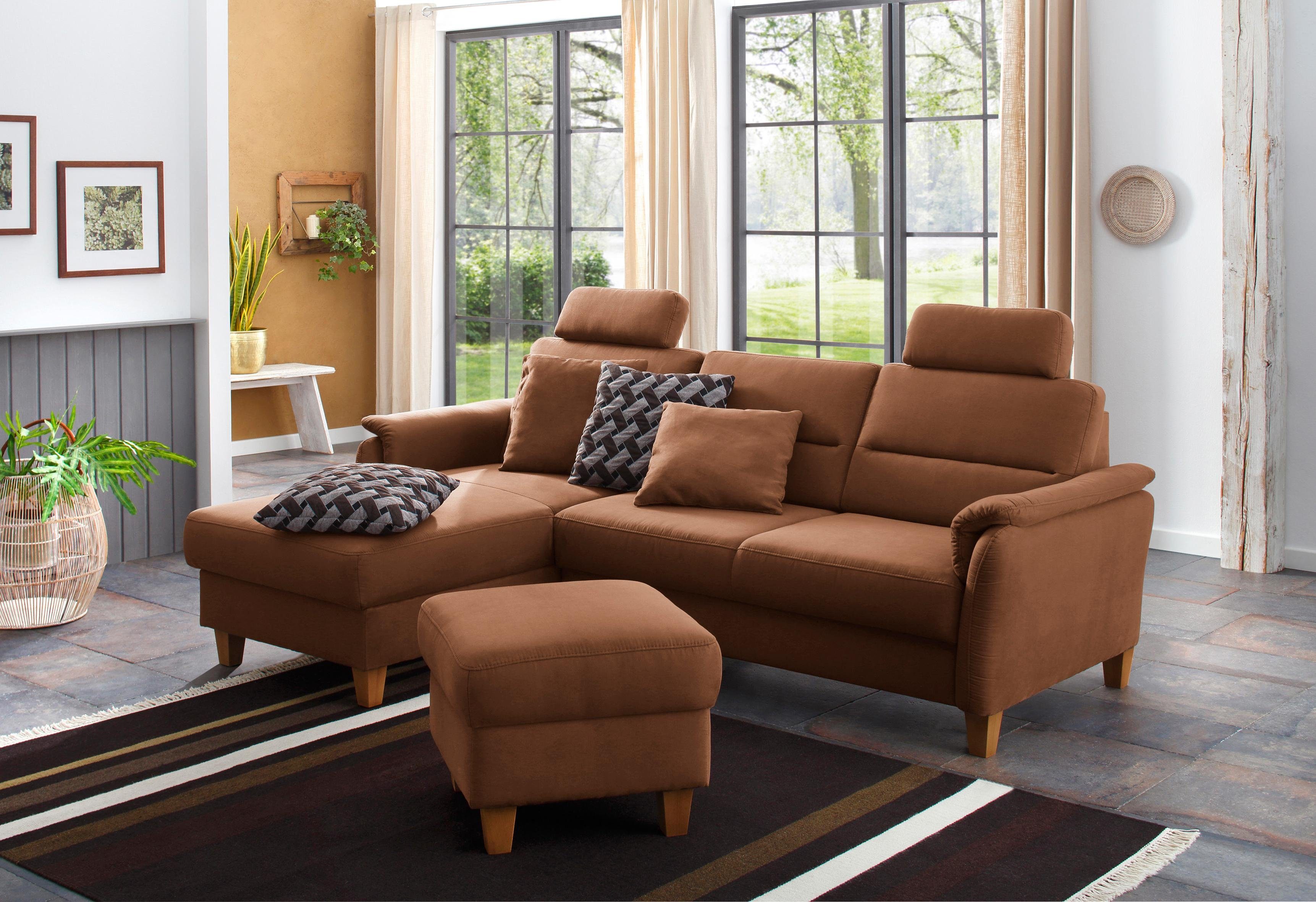 Home affaire Ecksofa Palmera L-Form, Federkern, günstig online kaufen