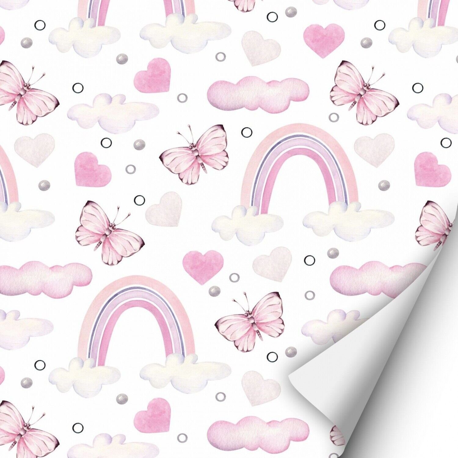 nikima Wandtattoo KF-19 selbstklebende Folie Regenbogen rosa (PVC-Folie), 2 x 0,9 m selbstklebende Folie