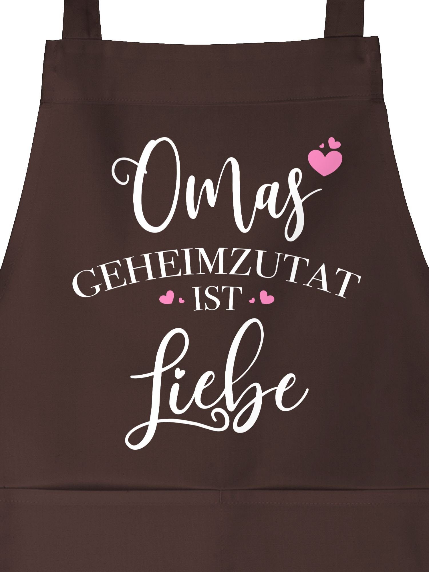 Shirtracer Kochschürze »Omas Geheimzutat ist Liebe Küchenschürze zum