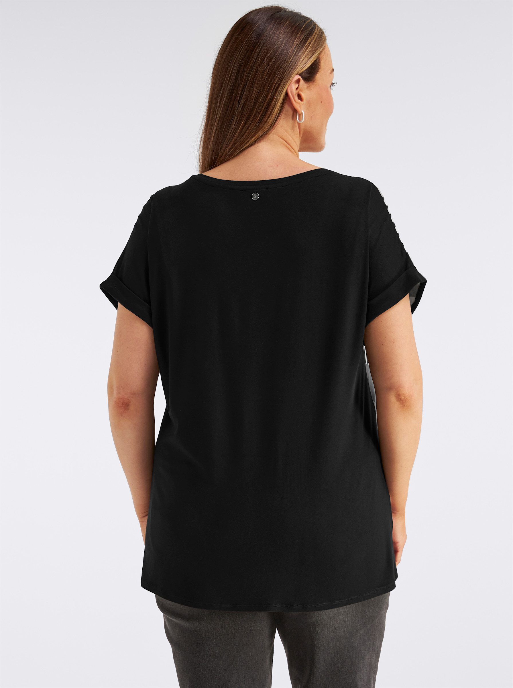Sheego T-Shirt Shirt-Bluse Kurzarm