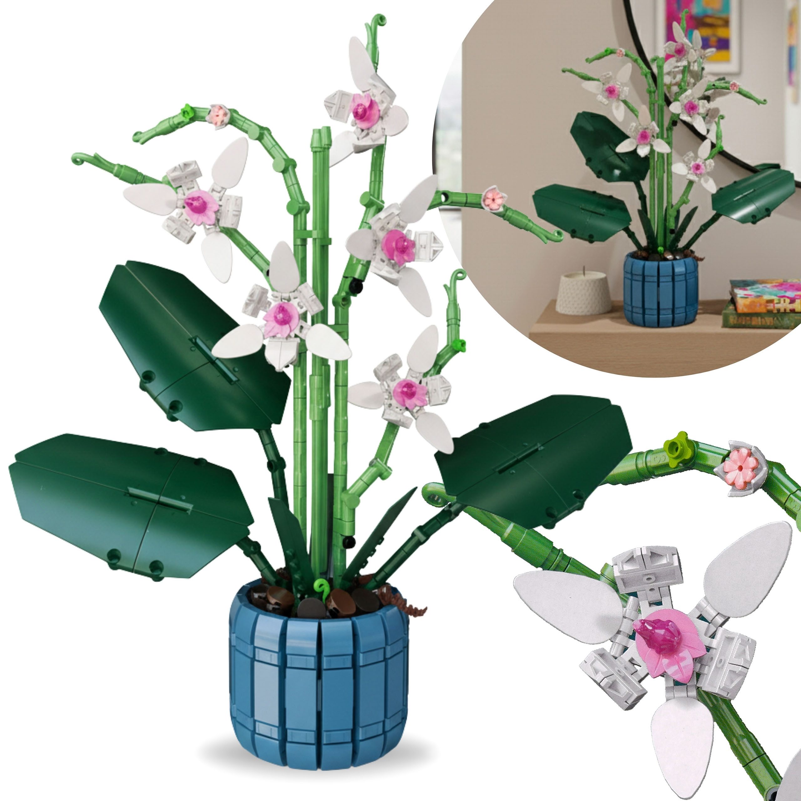 Sarcia.eu Bausteine Orchidee, kompatibel mit LEGO, Blumen im Topf, 711 Stk. günstig online kaufen