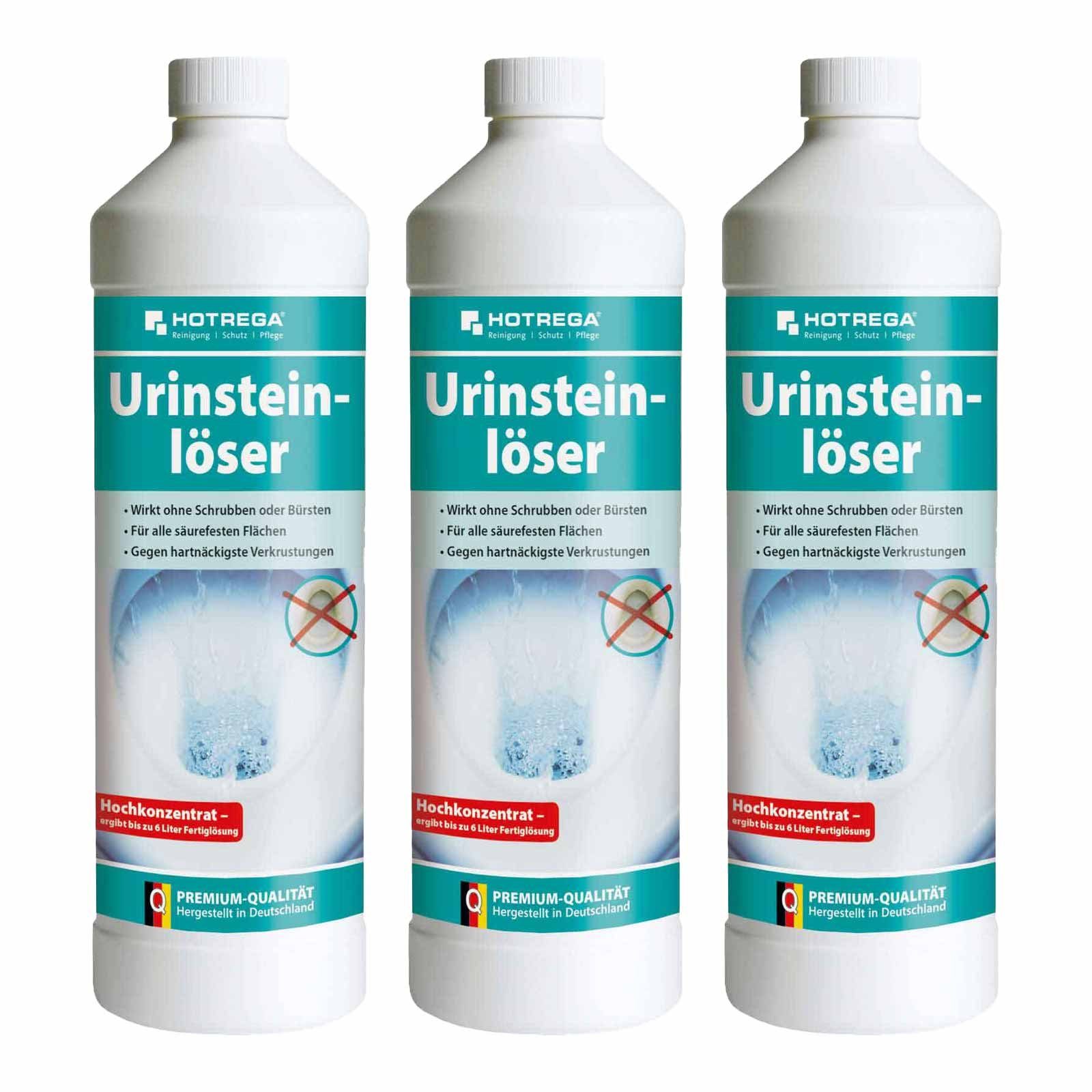 HOTREGA® Urinsteinlöser Konzentrat 3x 1 Liter Urinsteinlöser | WC-Reiniger