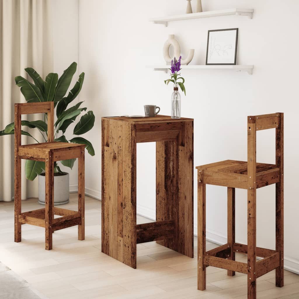vidaXL Esstisch Bartisch Altholz-Optik 51x50x103,5 cm Holzwerkstoff (1-St)