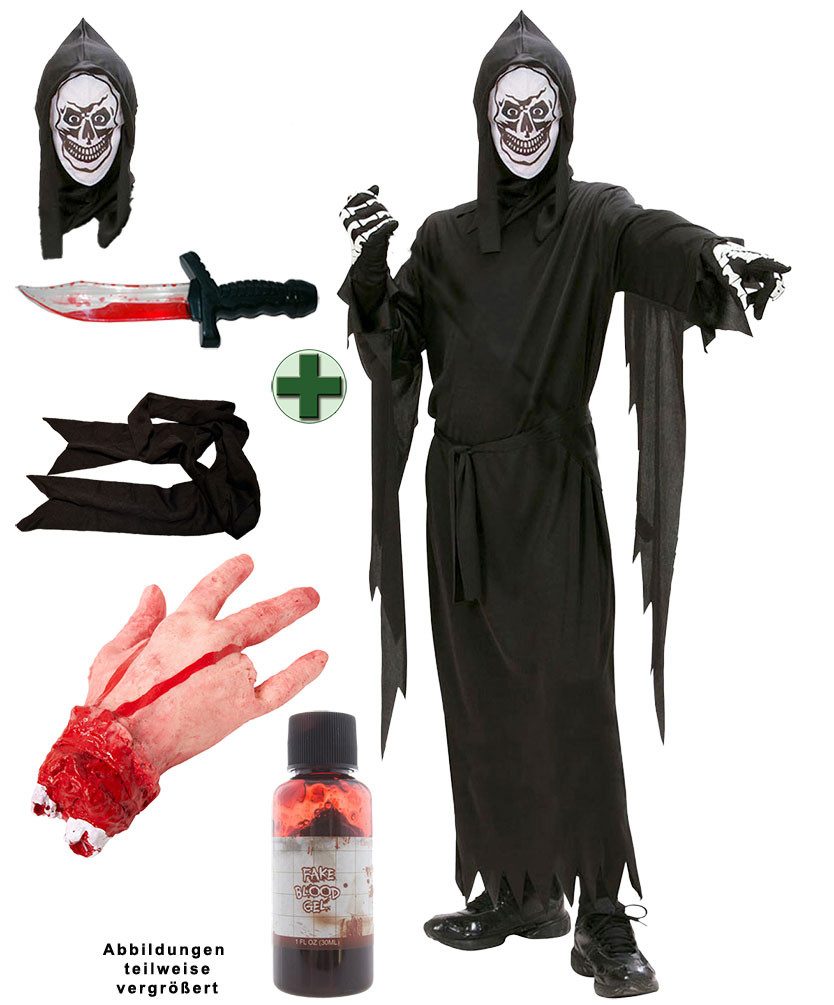 Karneval-Klamotten Zombie-Kostüm Kinder Halloweenkosüm blutig Totenkopf ...