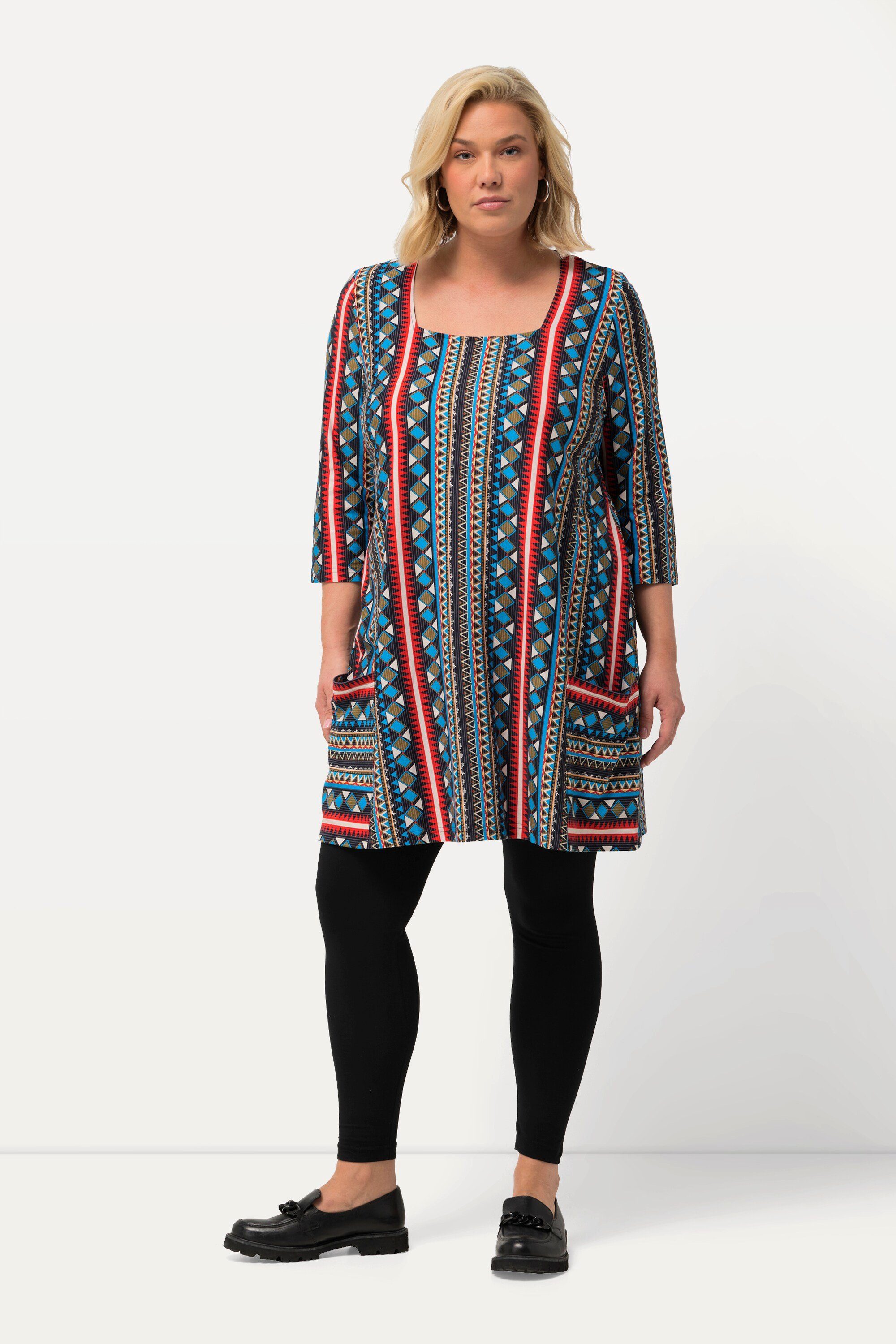 Ulla Popken Longshirt Longshirt Taschen A-Linie günstig online kaufen
