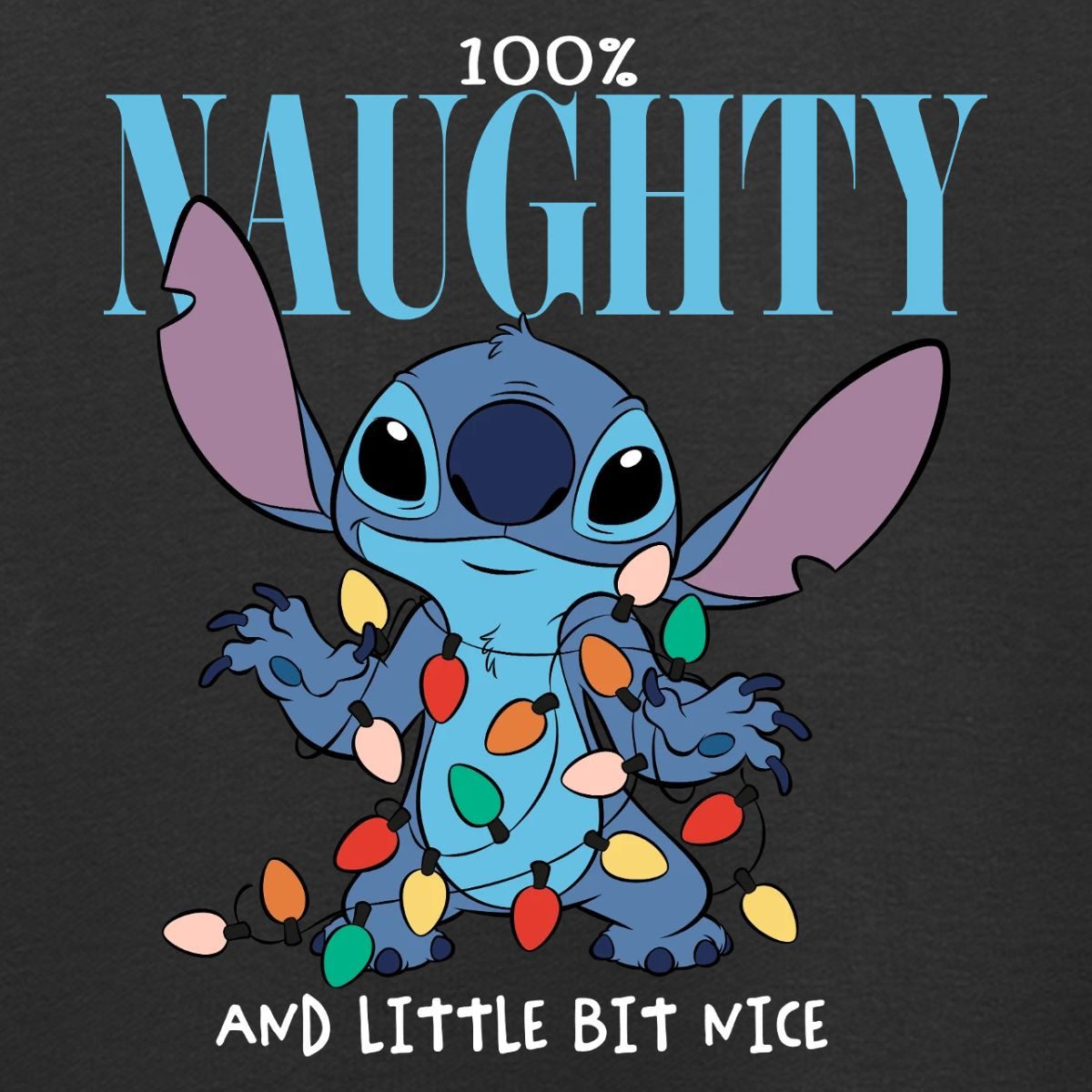 Spreadshirt Sweatshirt Lilo & Stitch Weihnachten 100% Naughty Kinder Premium Pullover (1-tlg)