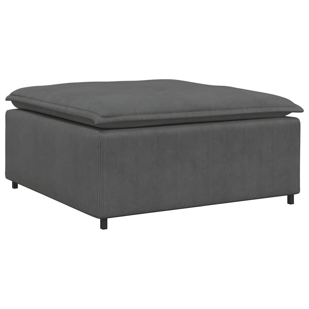 vidaXL Sofaelement Modulares Sofa Fußhocker-Modul Dunkelgrau 100x100x48 cm günstig online kaufen