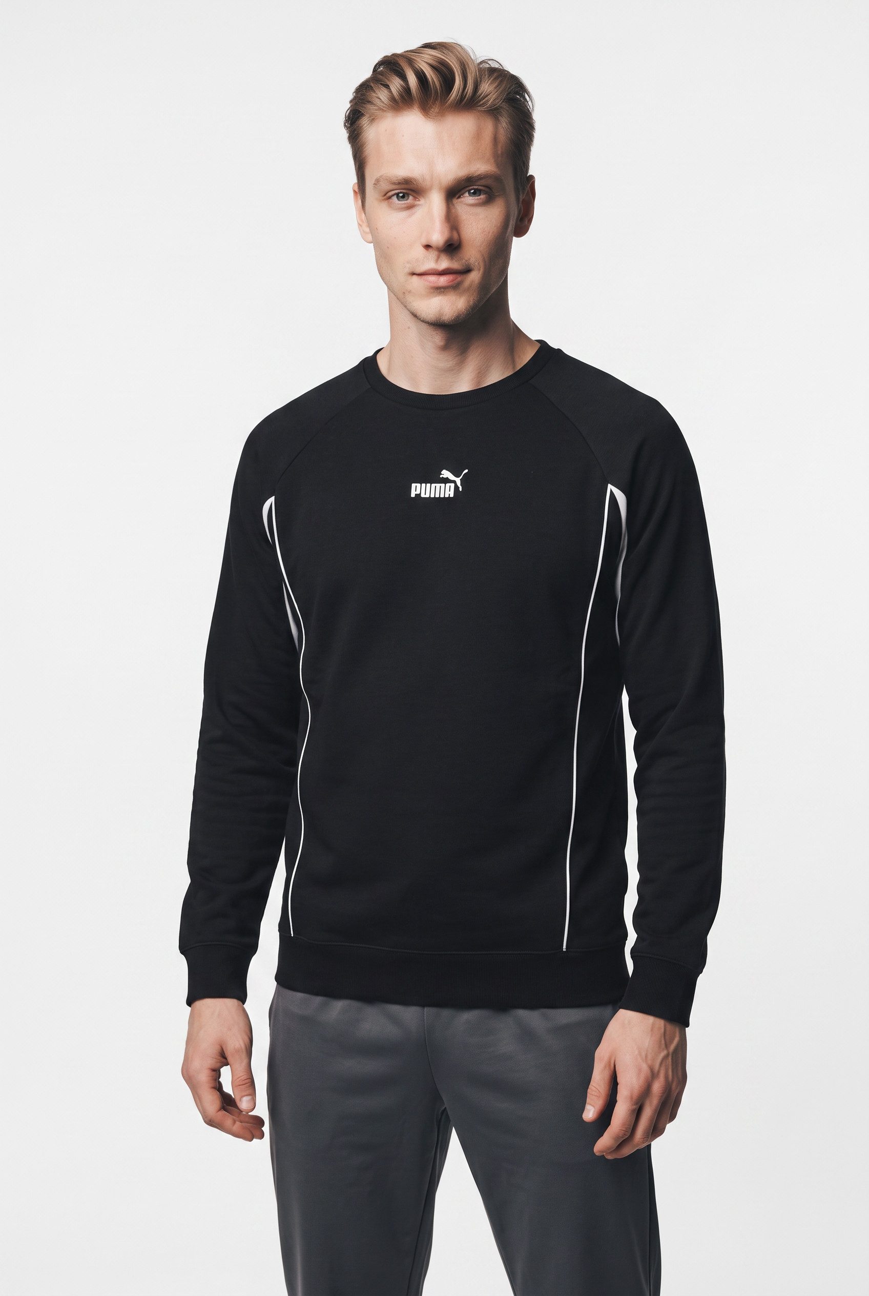 PUMA Langarmshirt SPORT CREW FL Regular Fit, Rundhalsausschnitt, pflegeleicht