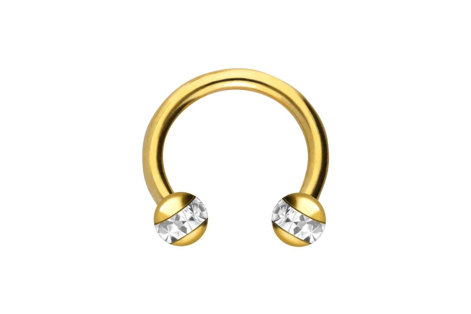 Nasenpiercing Chirurgenstahl Hufeisenring EPOXY-RING-KUGELN