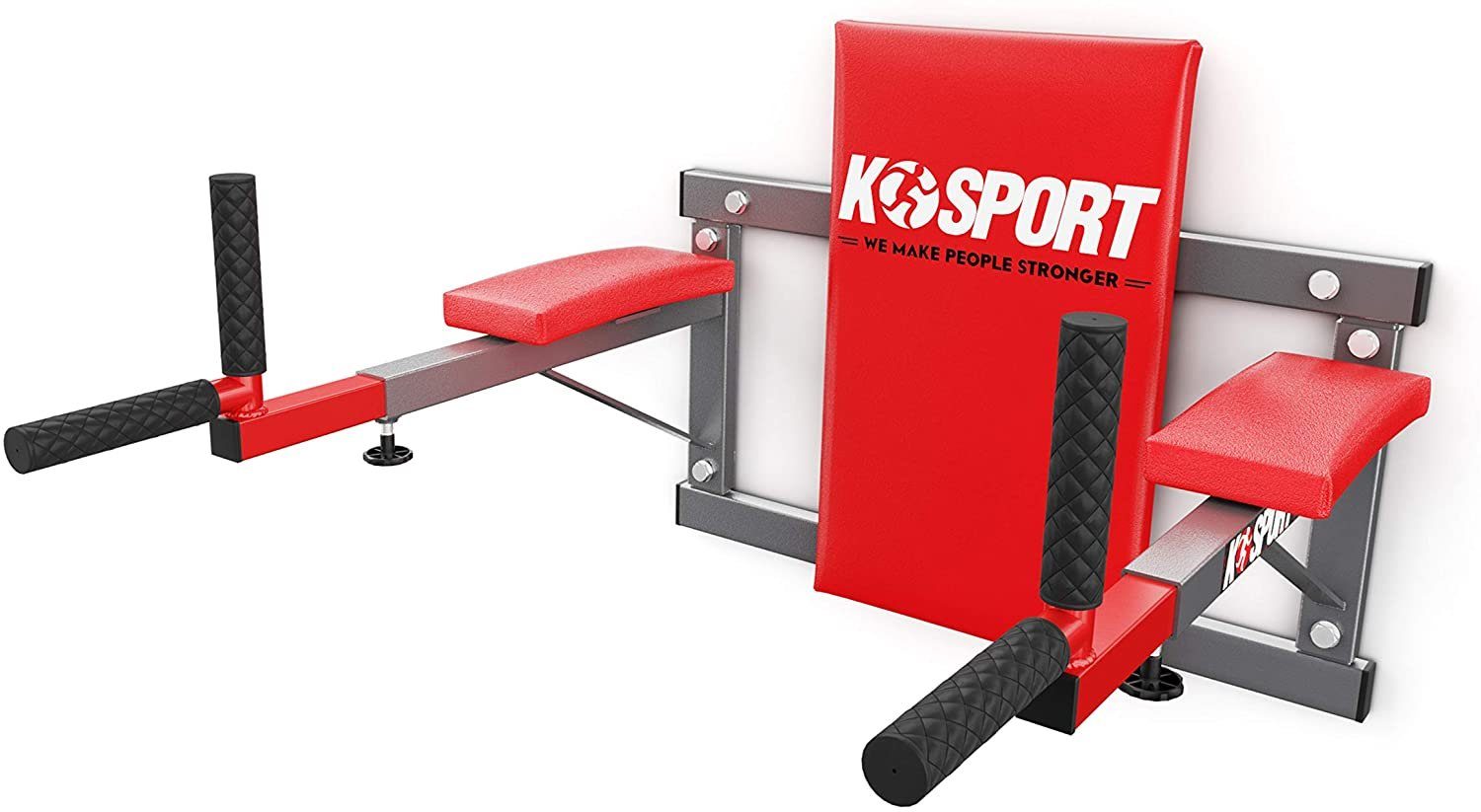 K-SPORT Bauchtrainer Dip Station zur Wandmontage für Bauchmuskeltraining bis 300 kg, Made in EU!