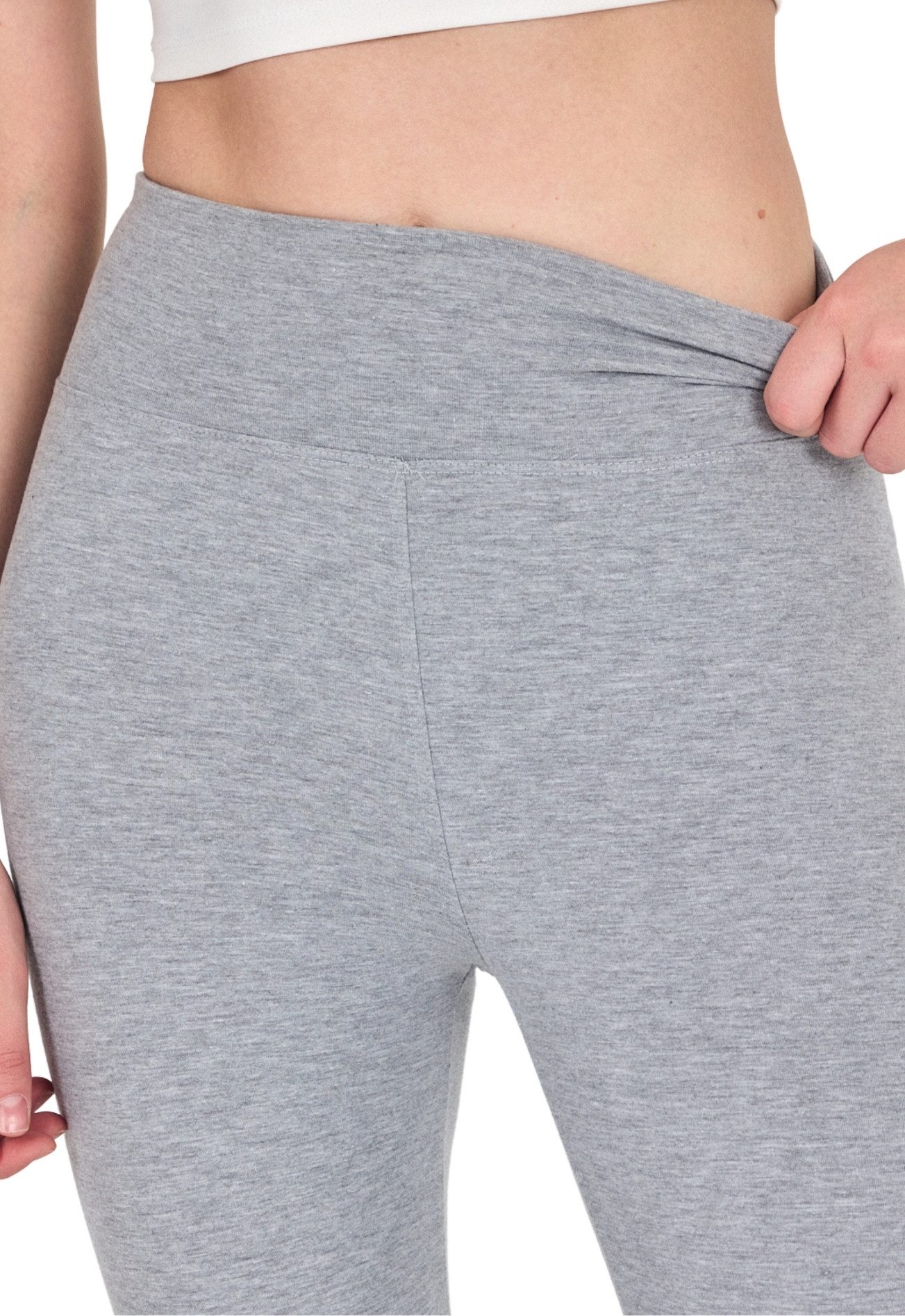 COMEOR 3/4-Leggings COMEOR Damen Capri Leggings – Bequeme 3/4 Sporthose aus Baumwolle bequemes Tragegefühl, elastischer Bund, vielseitig kombinierbar