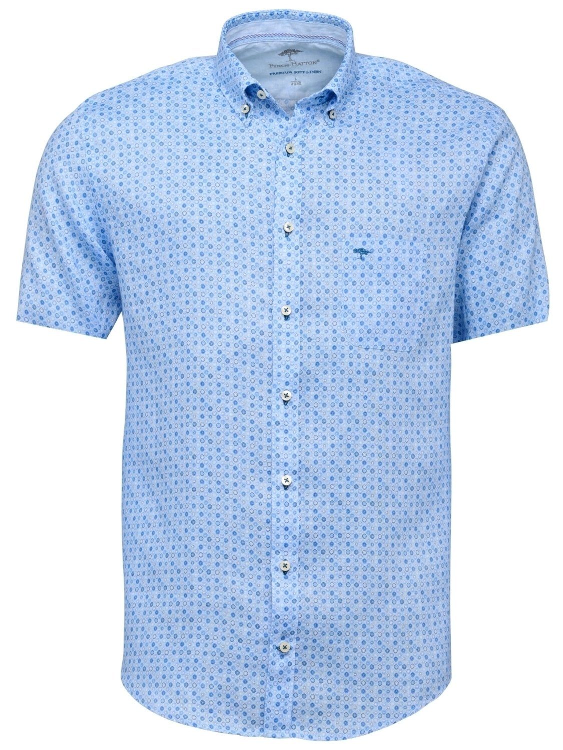 FYNCHHATTON Kurzarmhemd »Fynch Hatton Herren Button Down Hemd kurzarm blau« online kaufen OTTO