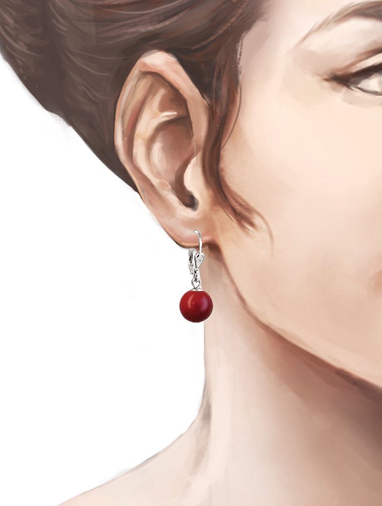 Schöner-SD Paar Ohrhänger Ohrringe Hänger mit Perle 10mm hängend (inkl. Sch günstig online kaufen