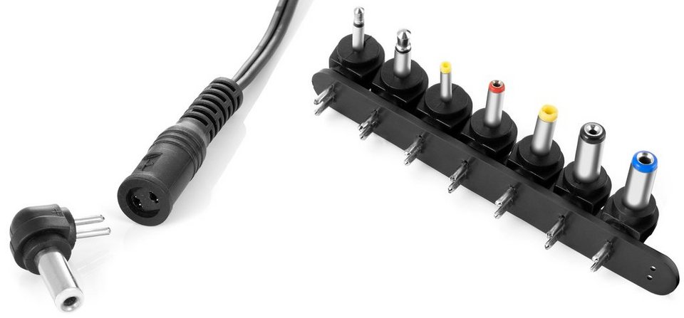 Poppstar Schaltnetzteil (6V - 12V bei 5A) (13,5V 15V bei 3,8A) (16 V bei 3, 5A) Universal-Netzteil (mit 8 Adaptersteckern und LED, Kabellänge 2,5m)