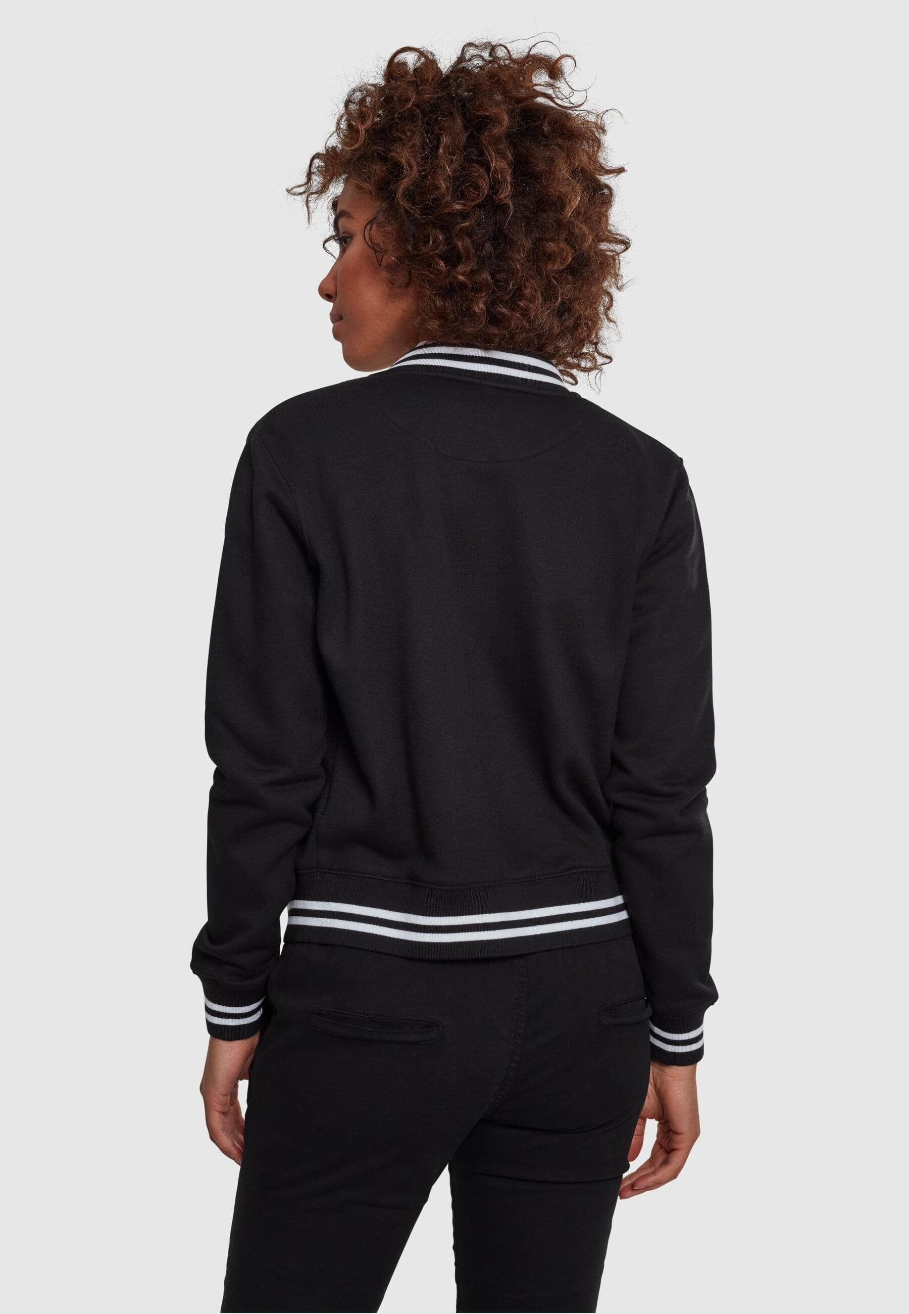 URBAN Strickfleecejacke TB1990 Ladies Jacket College Sweat College (1-St) CLASSICS Sweat blk/blk Damen