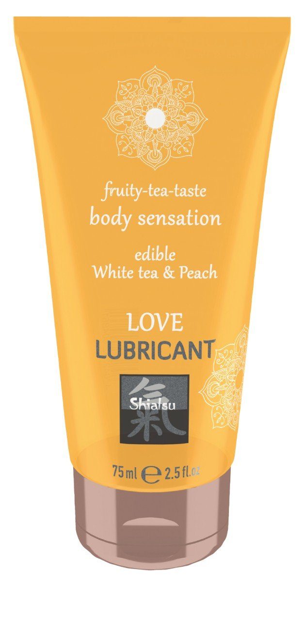 75ml Shiatsu Tea Gleitgel lubricant ml - Peach Edible & Love 75 White SHIATSU