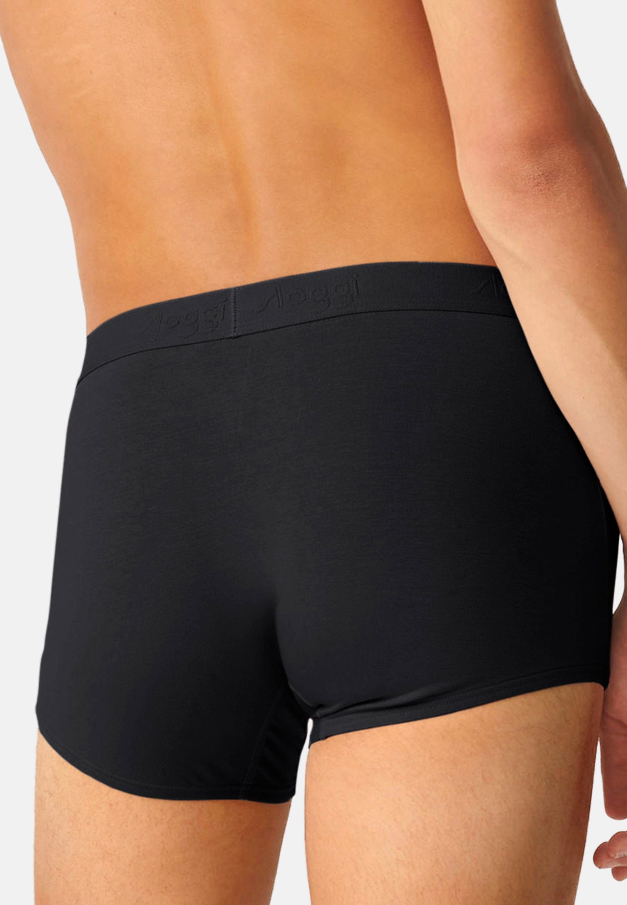 Pant / angenehm Schwarz Soft der Ohne Pack Retro Haut Boxer 2er - auf Leicht Ever Sloggi - Hipster und 2-St) Eingriff (Spar-Set,