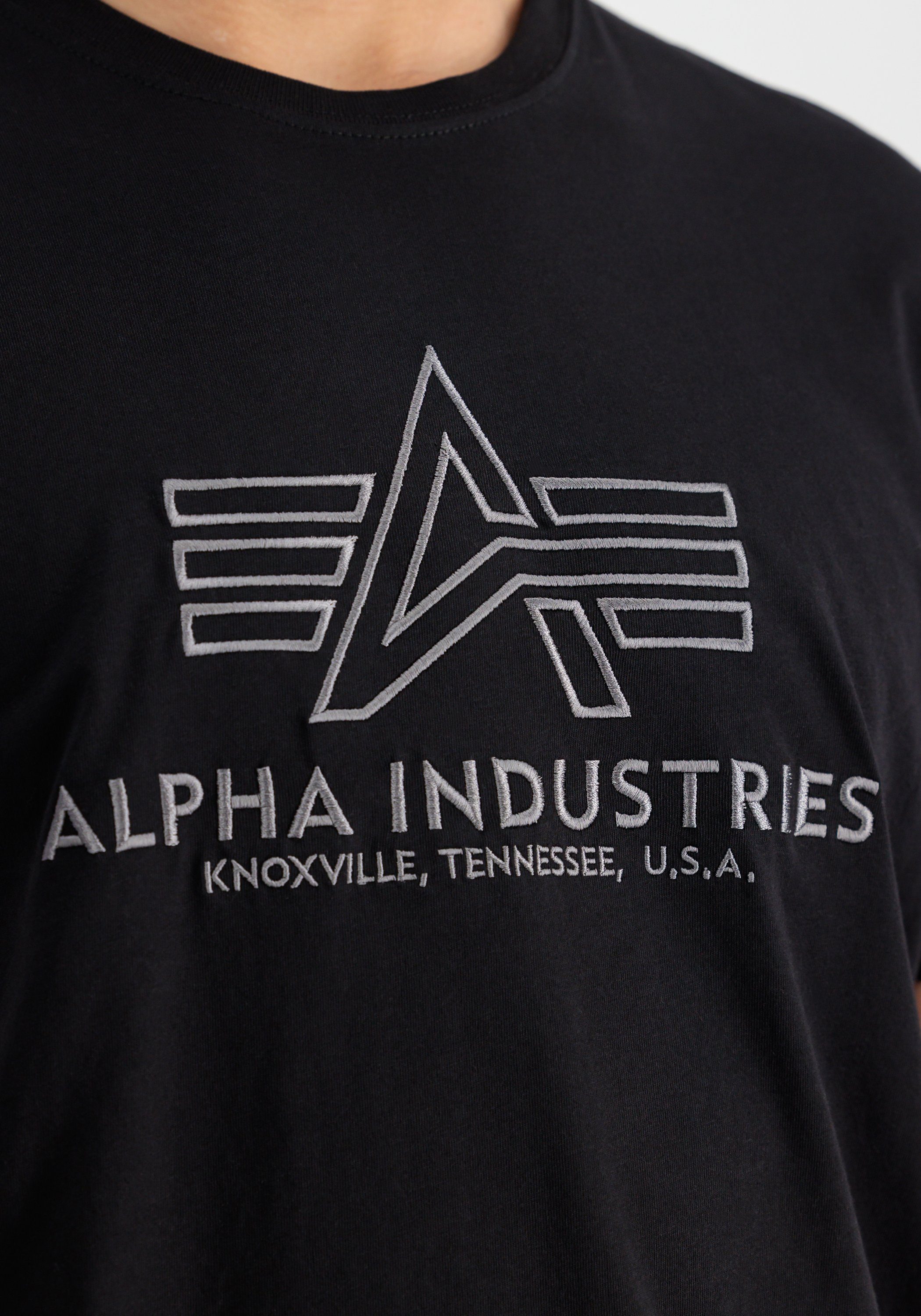 metal Alpha T Alpha - T-Shirts Basic Embroidery Industries gun Men T-Shirt black / Industries