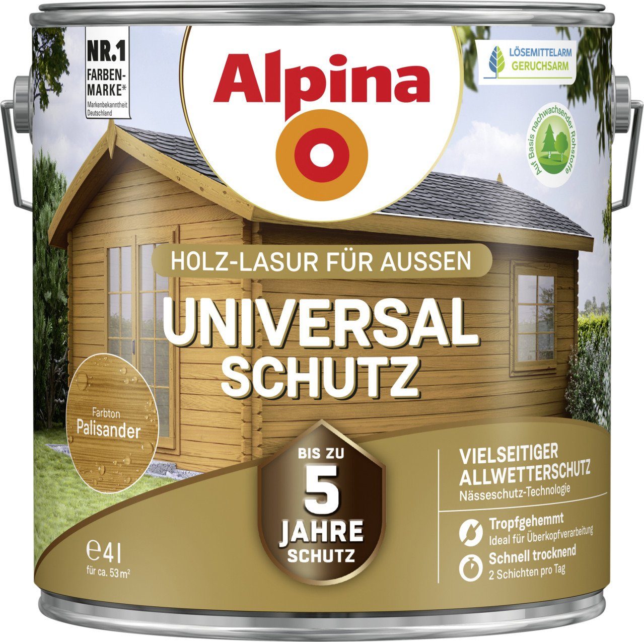 Alpina Alpina Lasur Universal-Schutz4L palisander Holzlasur