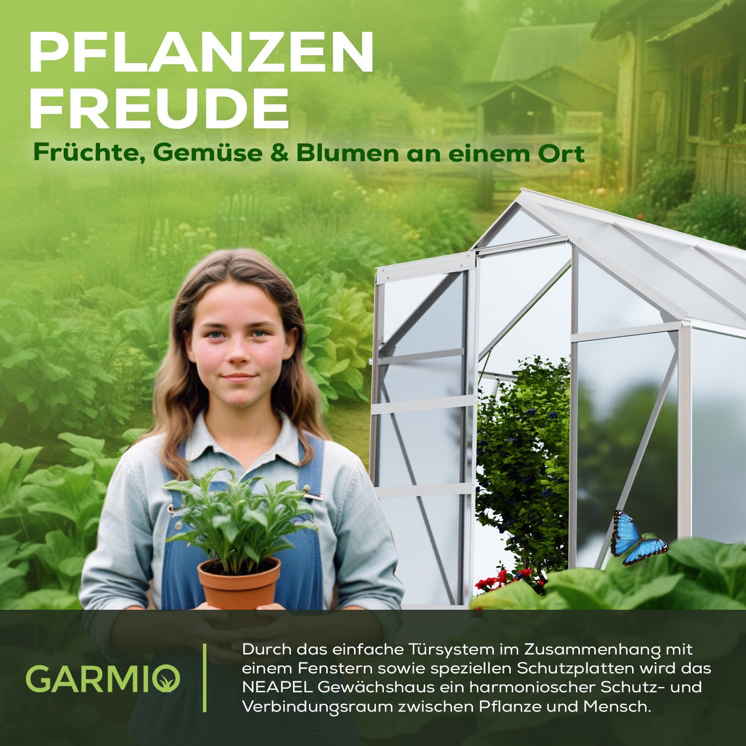GARMIO Gewächshaus Gewächshaus NEAPEL ...