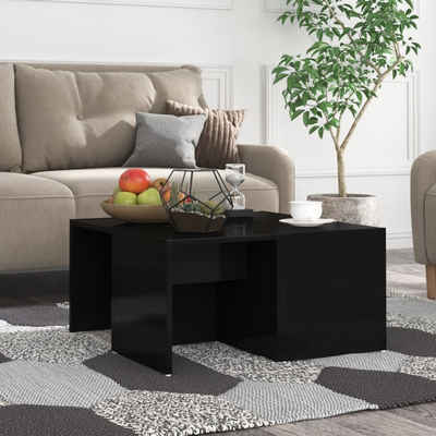 furnicato Couchtisch Couchtische 4 Stk. Hochglanz-Schwarz 33x33x33 cm Spanplatte