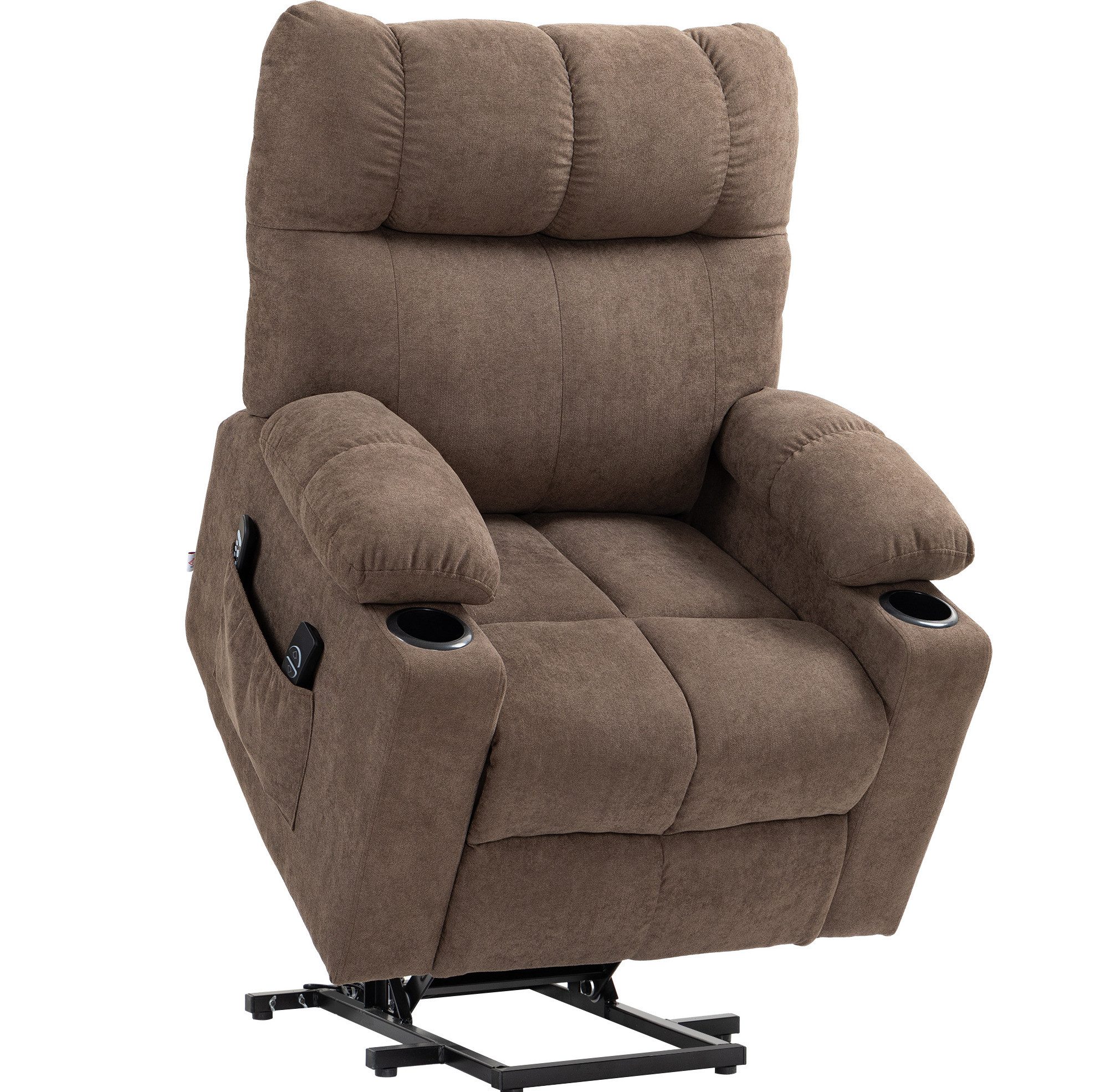 OKWISH Massagesessel Fernsehsessel mit elektrischer Aufstehhilfe und Liegefunktion (Packung, 1-St., Sessel für Wohnzimmer oder Schlafzimmer, elektrisch verstellbar), Relaxsessel mit Wärme- und Massagefunktion, TV-Sessel mit Federsystem