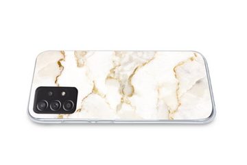 MuchoWow Handyhülle Marmor - Limette - Gold - Luxus - Marmoroptik - Weiß, Phone Case, Handyhülle Samsung Galaxy A53, Silikon, Schutzhülle