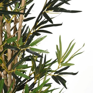 Kunstrasen Bambusbaum Künstlich 368 Blätter 80 cm Grün, vidaXL, Höhe: 80 mm