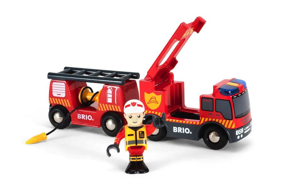 BRIO® Spielzeugeisenbahn-Lokomotive World Feuerwehr Leiterfahrzeug mit günstig online kaufen