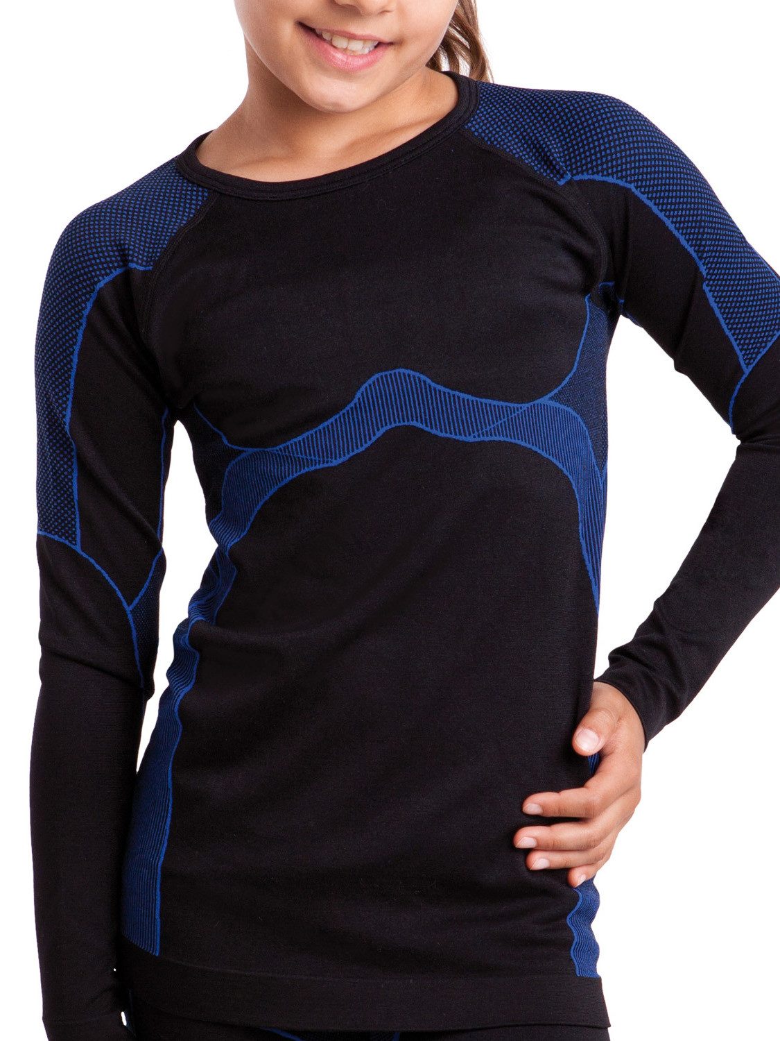 Gomati Thermounterhemd Kinder Seamless Ski Thermo Unterhemd - Langarm