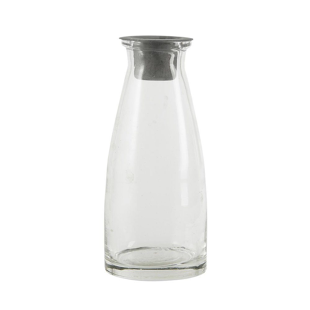 Ib Laursen Teelichthalter Kerzenhalter FILL IT klar aus Glas H13cm Glasvase  befüllbar mit Kerzenaufsatz