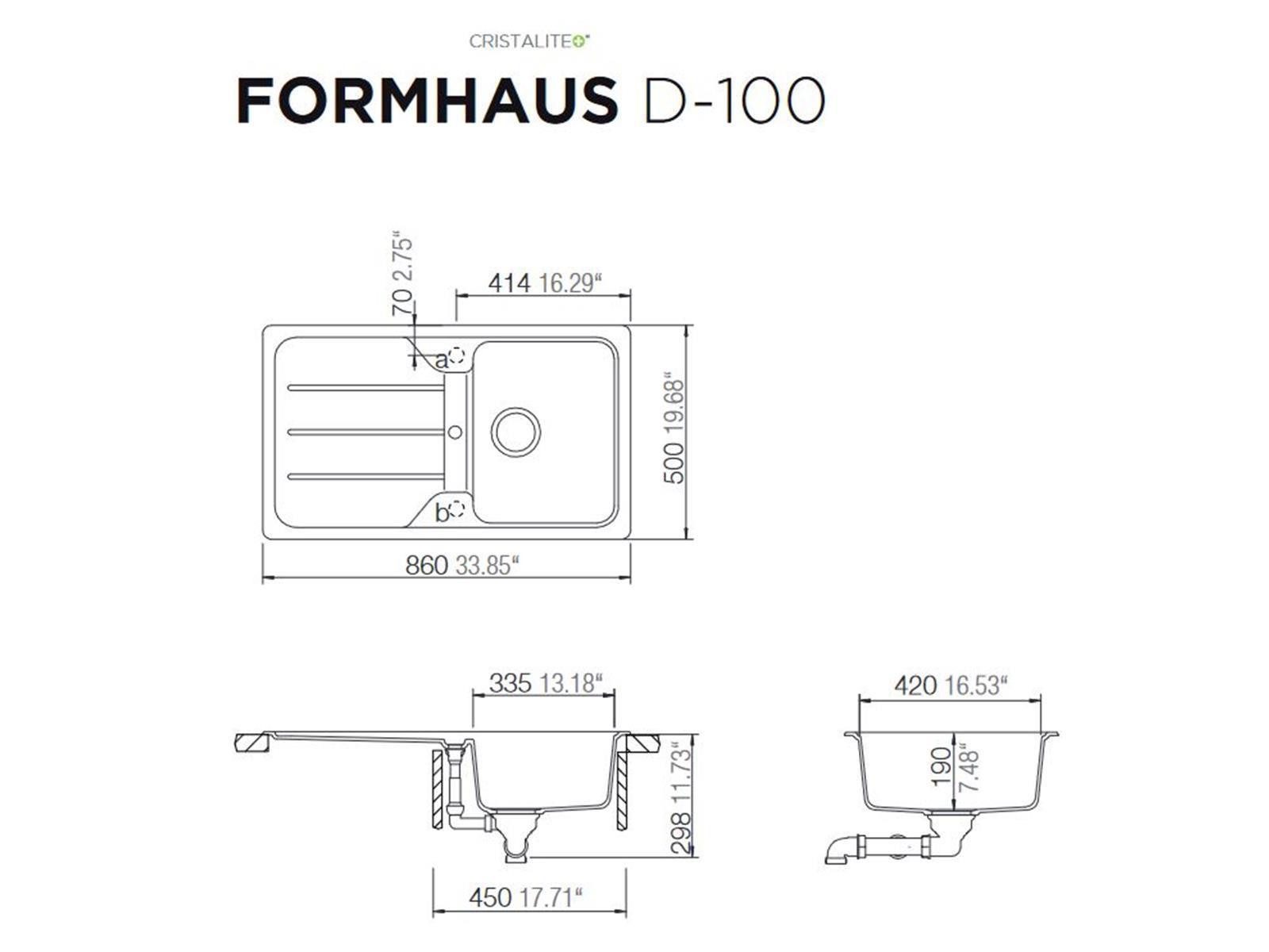 Schock Einbauspüle Einbauspüle Formhaus D-100 A günstig online kaufen