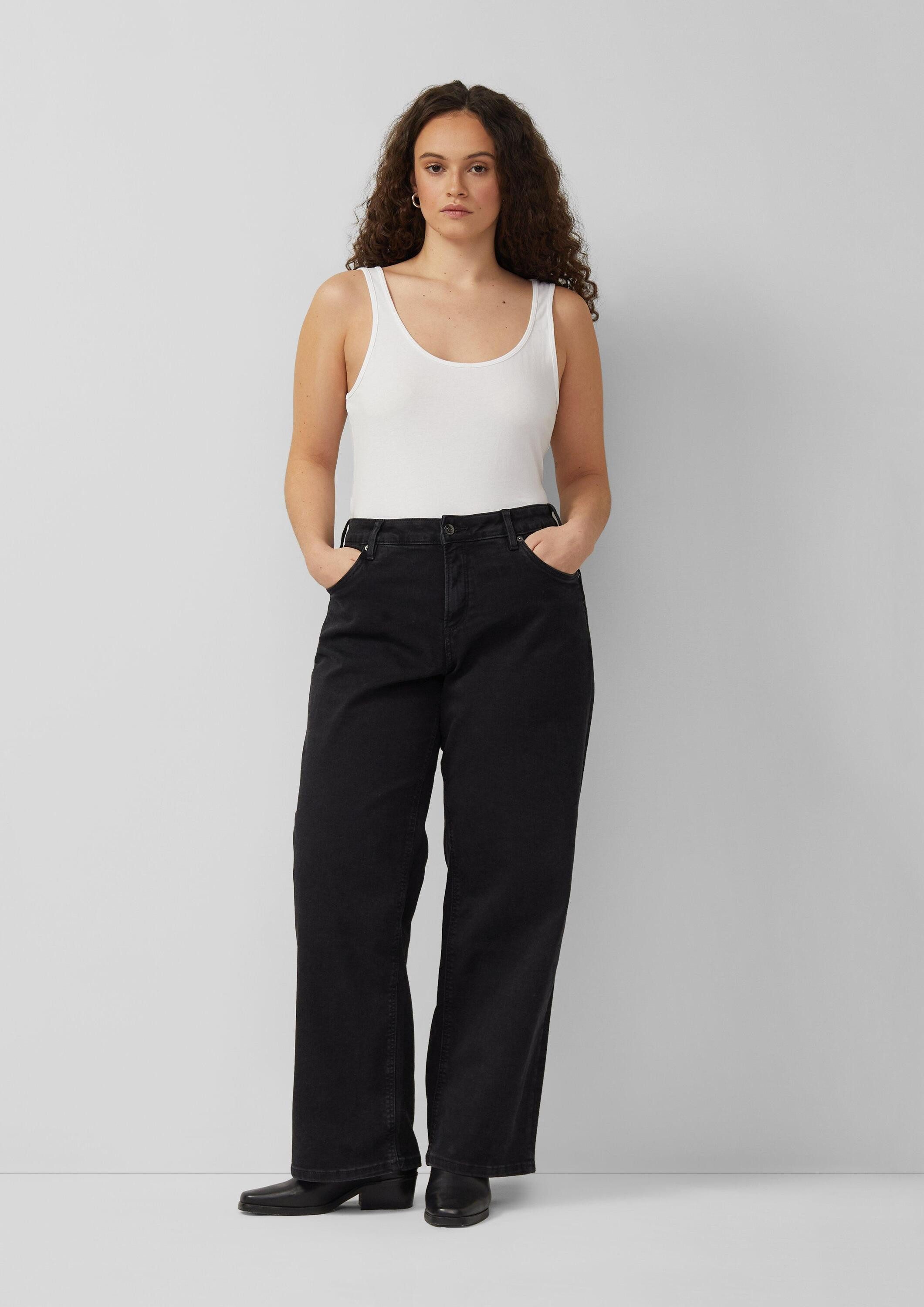 QS Weite Jeans Jeans-Hose Jeans / Slim Fit / Mid Rise / Wide Leg