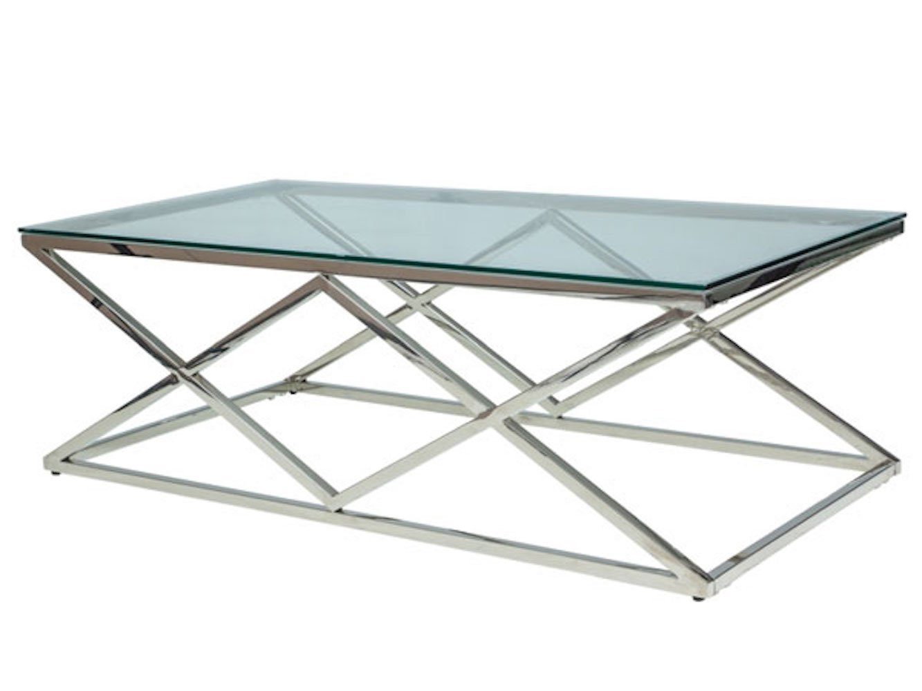 Feldmann-Wohnen Couchtisch Zegna A, 120x60x40cm Chrom