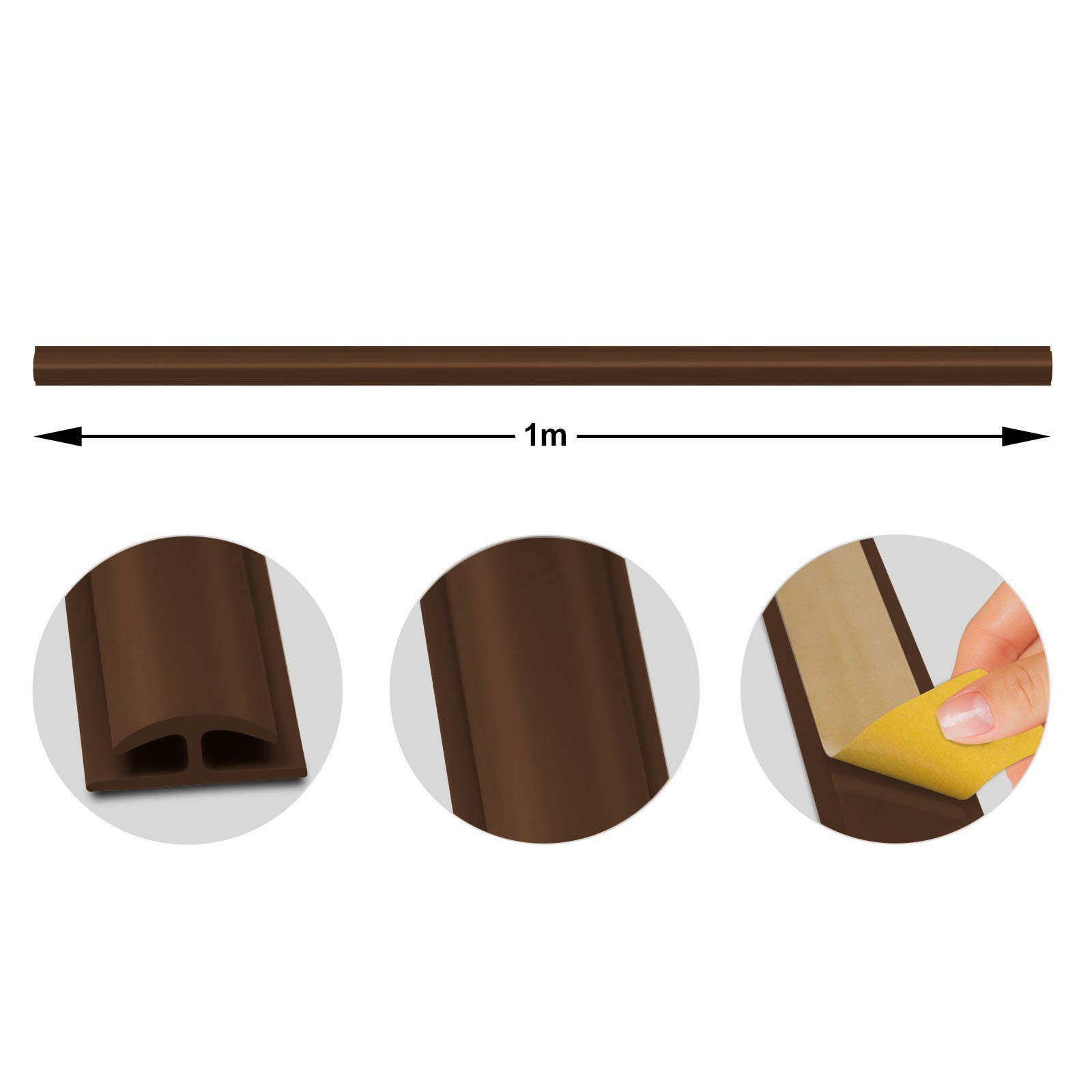Karat Abschlussleiste Doppeleinfassleiste Julia, 3 Farben, 24 x 35 x 6 mm, Selbstklebendes Acrylband, PVC, Selbstklebend – Bild 5 von 5