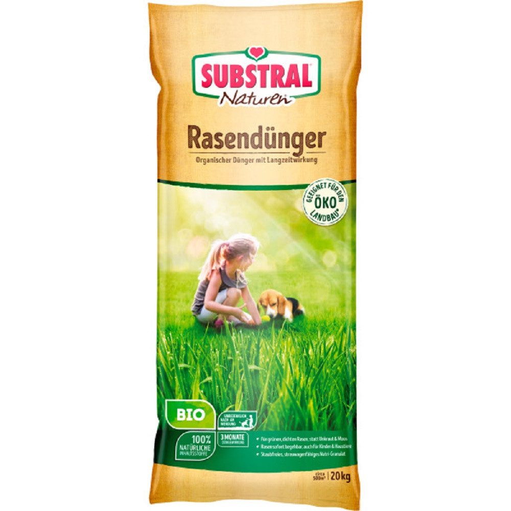 Substral Naturen Rasendünger Substral Naturen Bio Rasendünger Sport- Spiel- Zierrasen 20 kg