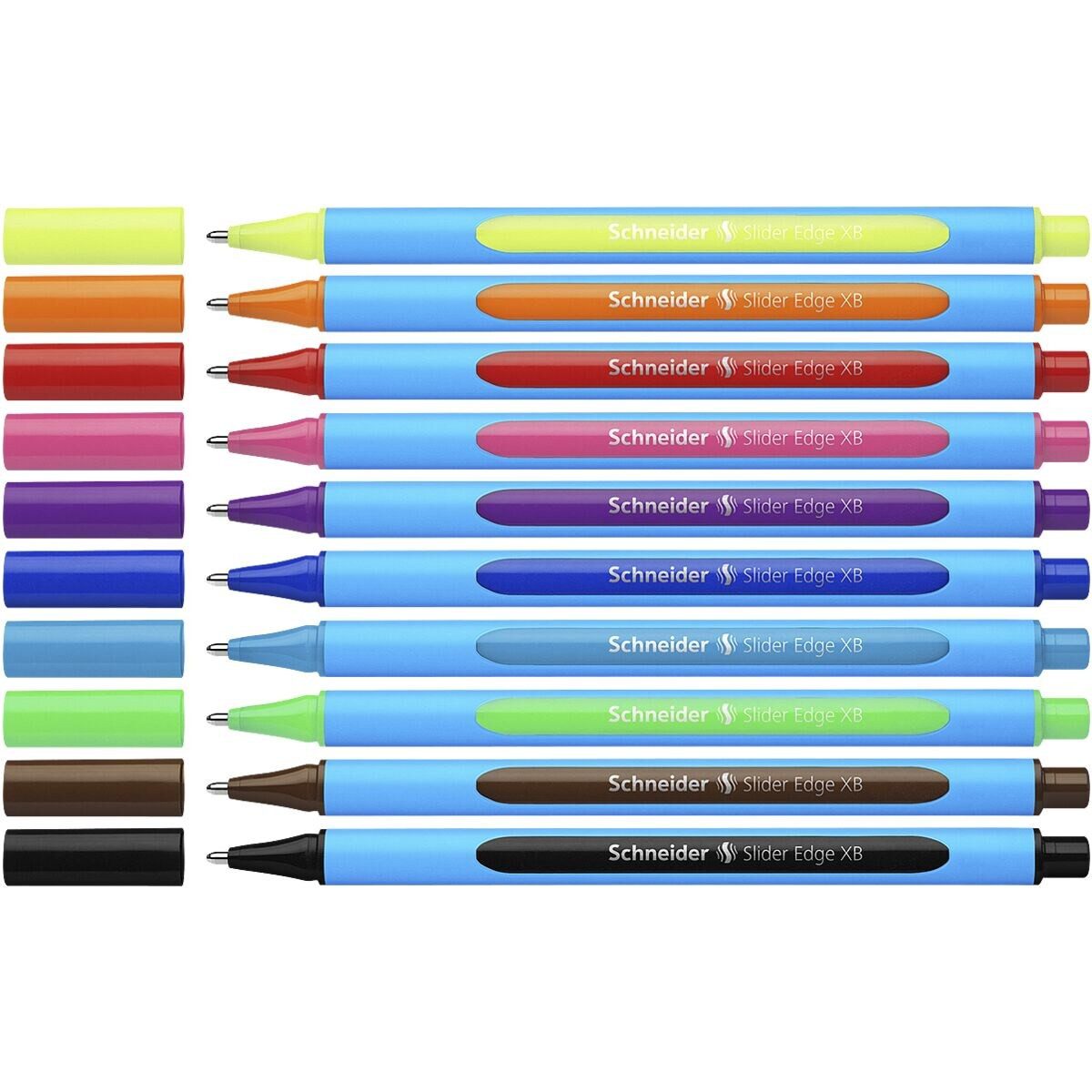 Schneider Ручки Slider Edge XB 152290, (10-tlg), mit Kappe, Strichbreite: 0,7 mm (XB