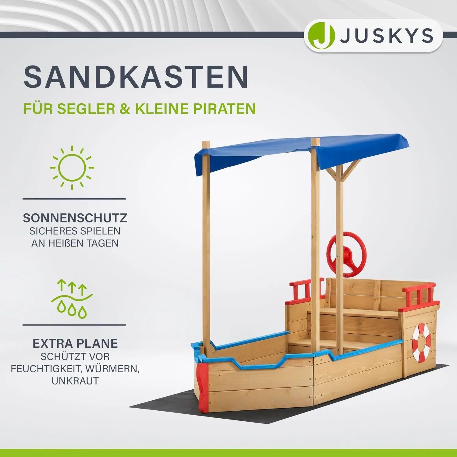 Juskys Sandkasten Käpt´n Pit, Piratenschiff aus günstig online kaufen
