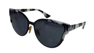 Ella Jonte Sonnenbrille stylishe Statement-Brille schwarz grau UV 400 mit Stoffetui