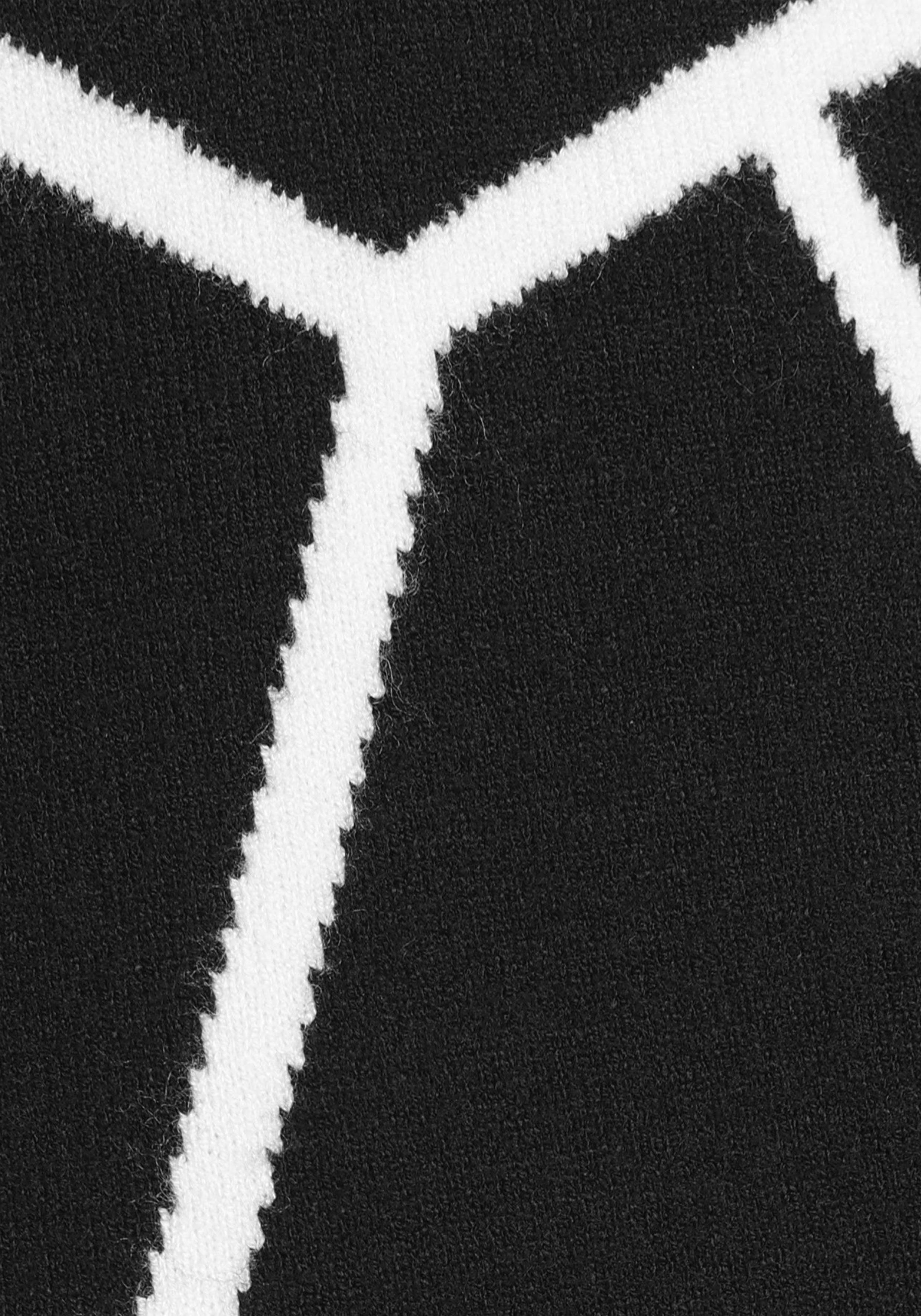 Laura Scott Jacquardpullover mit Rundhalsausschnitt und modischem Muster